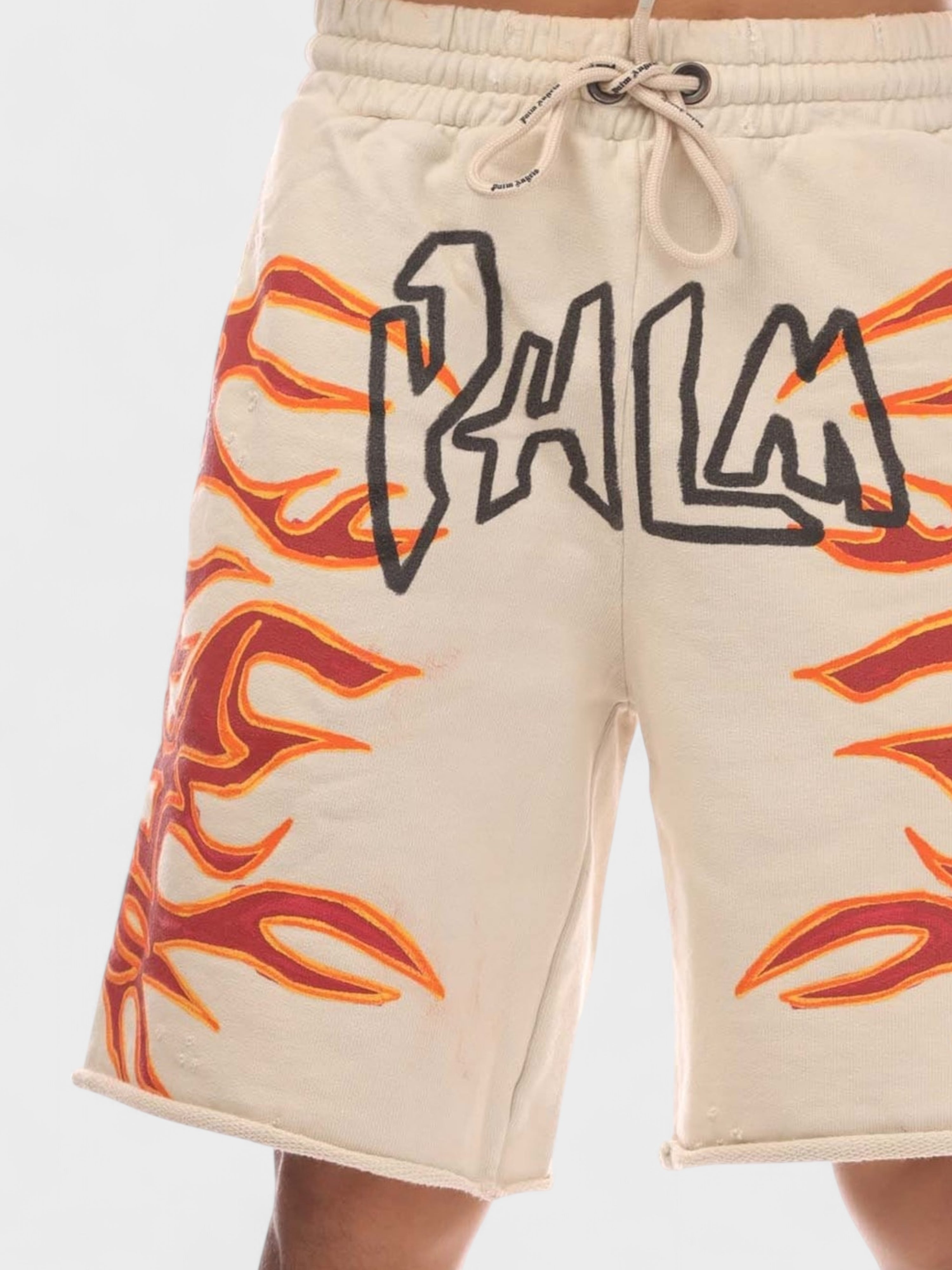 Palm Anges Graffiti Flames Sweatshorts Off White
