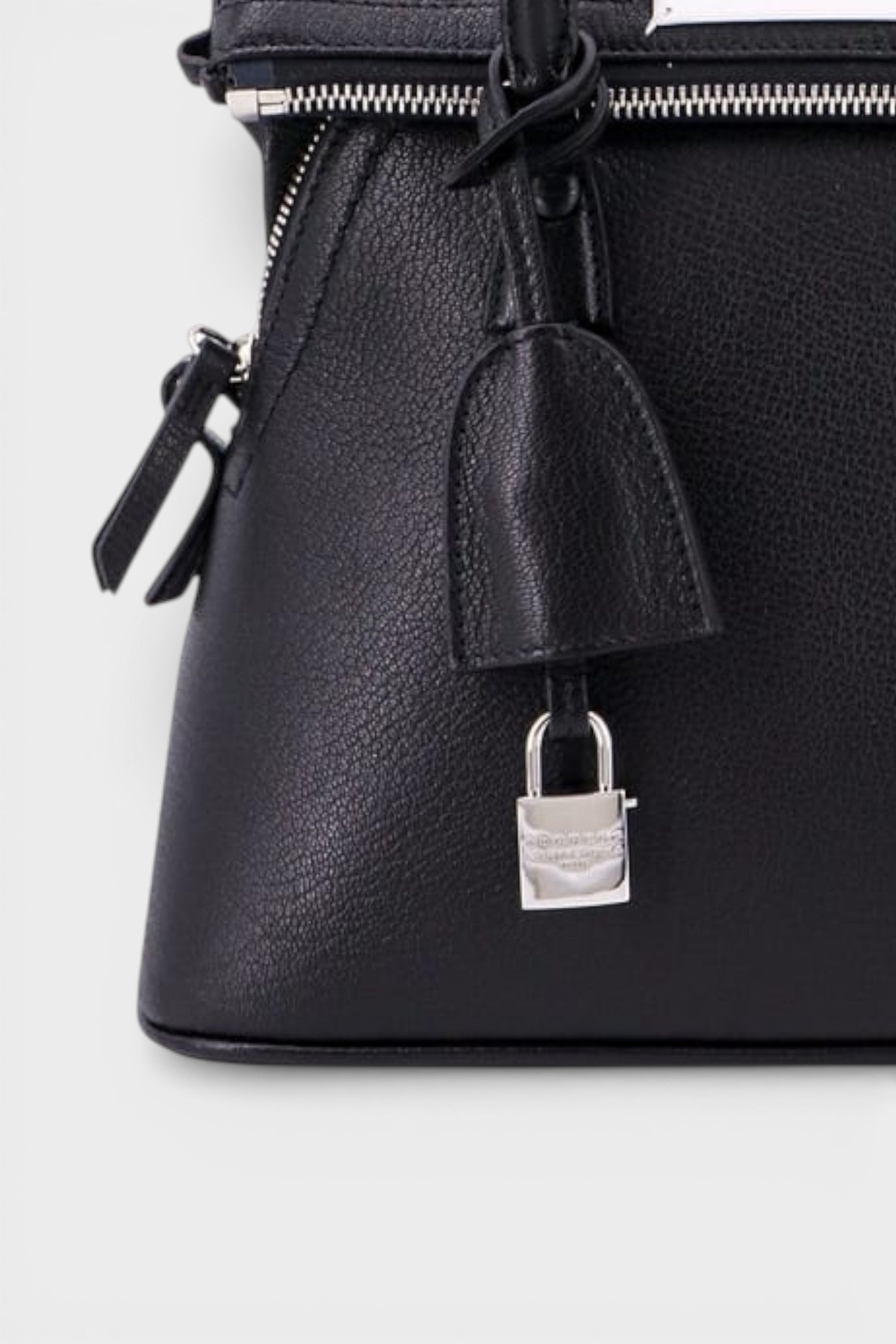 Maison Margiela Mini 5AC Grained Leather Top Handle Bag Black