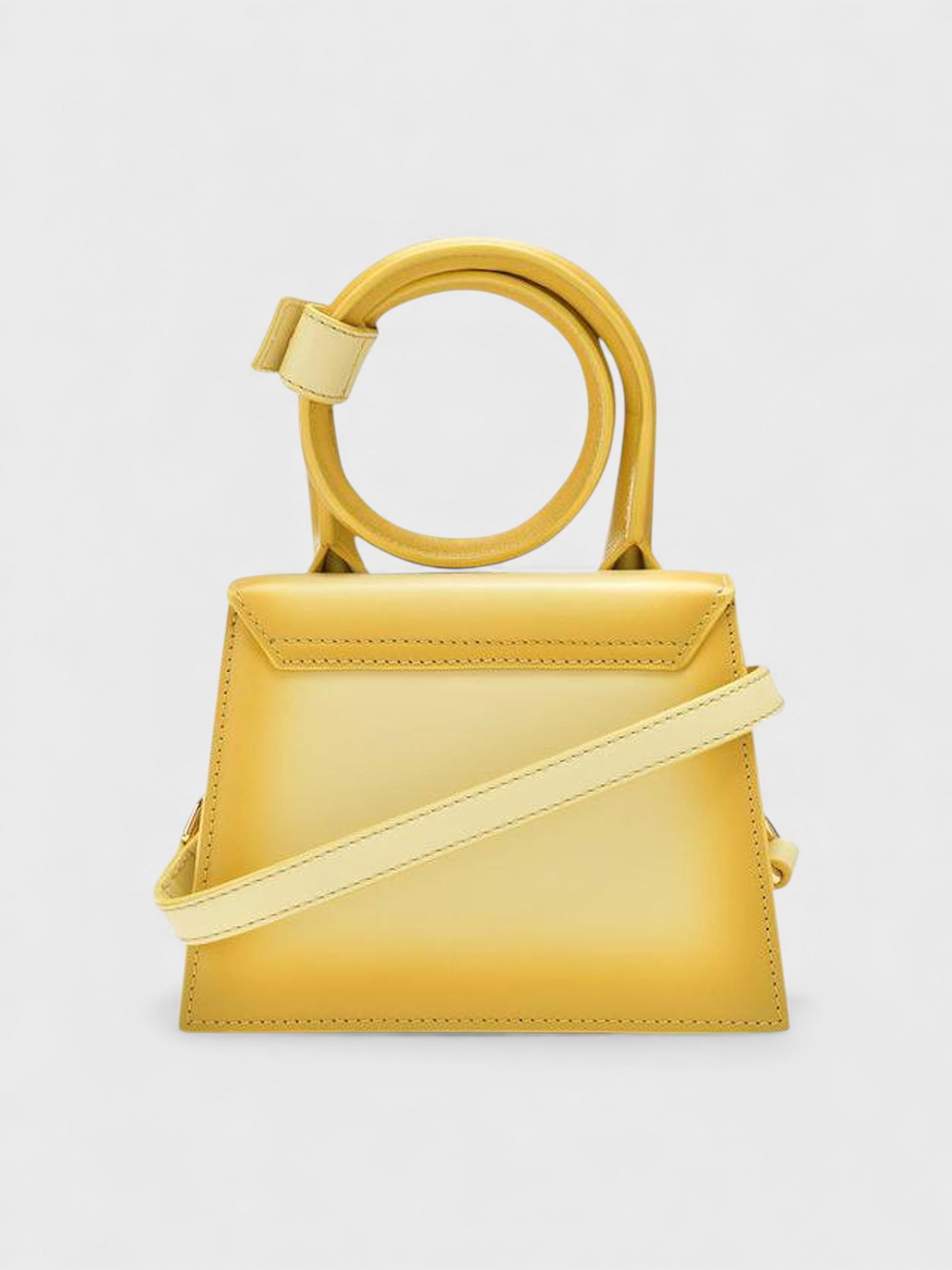 Jacquemus Le Chiquito Noeud Bag in Yellow Leather