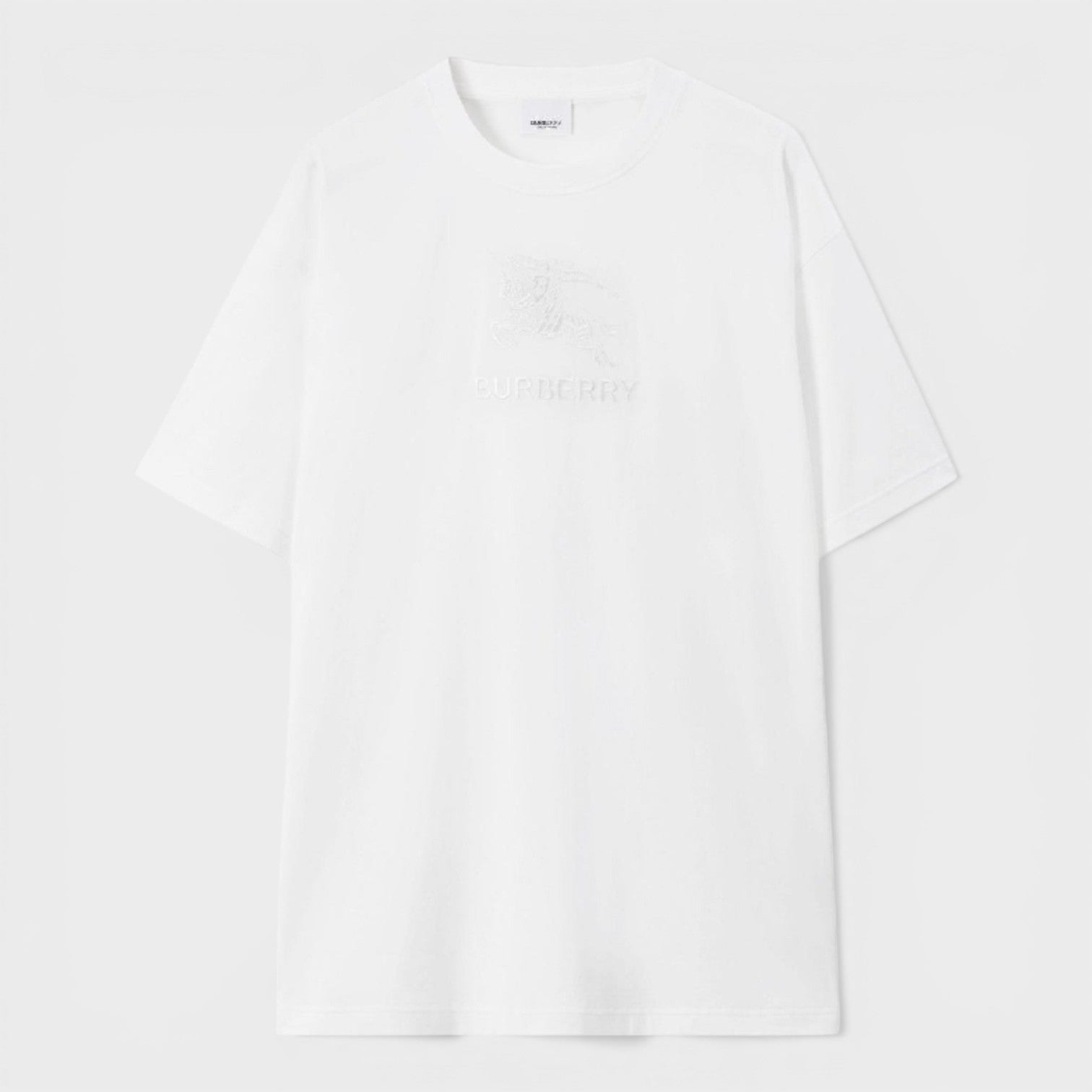 Embroidered Cotton T Shirt White
