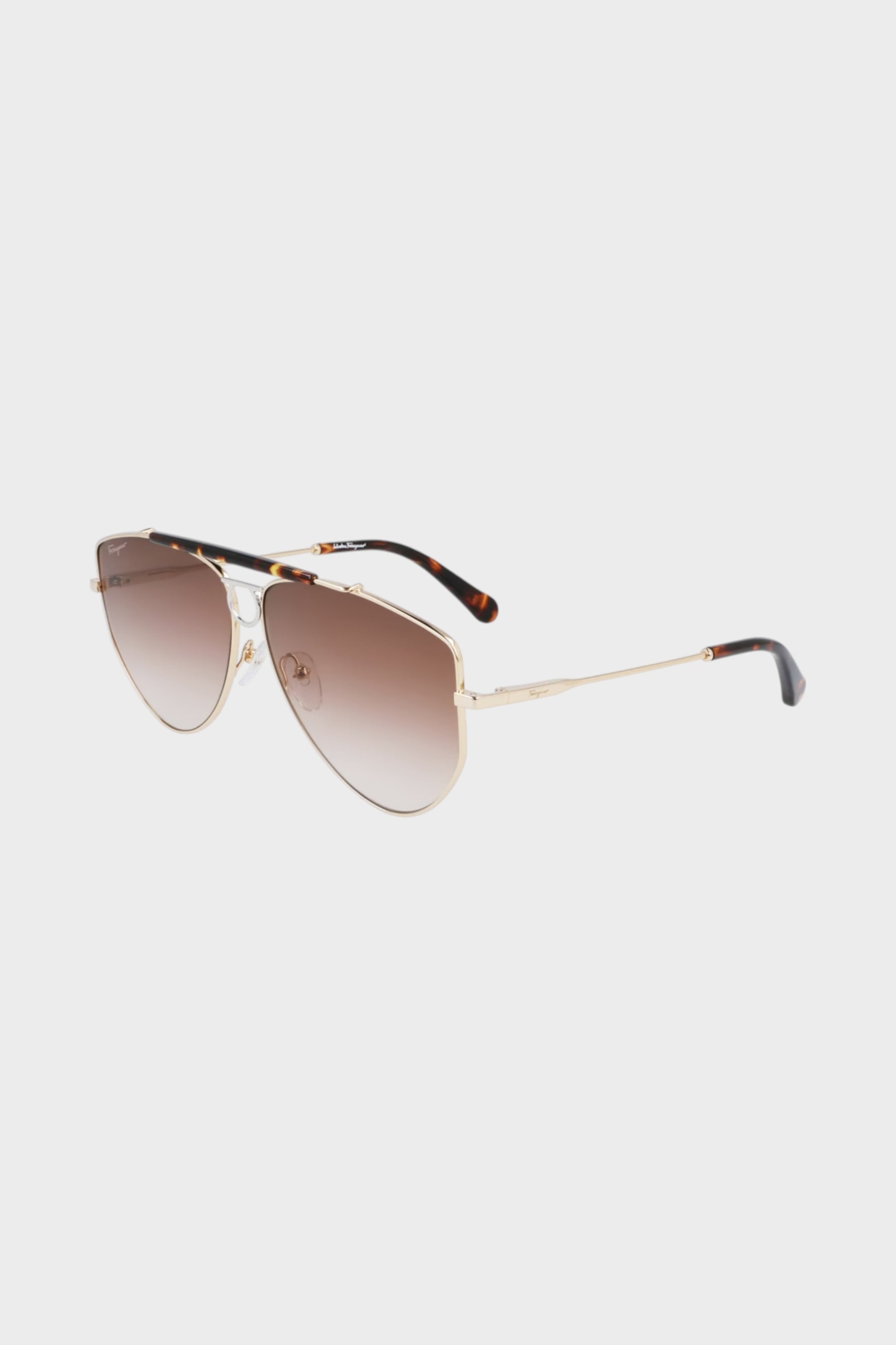 Brown Gradient Pilot Sunglasses