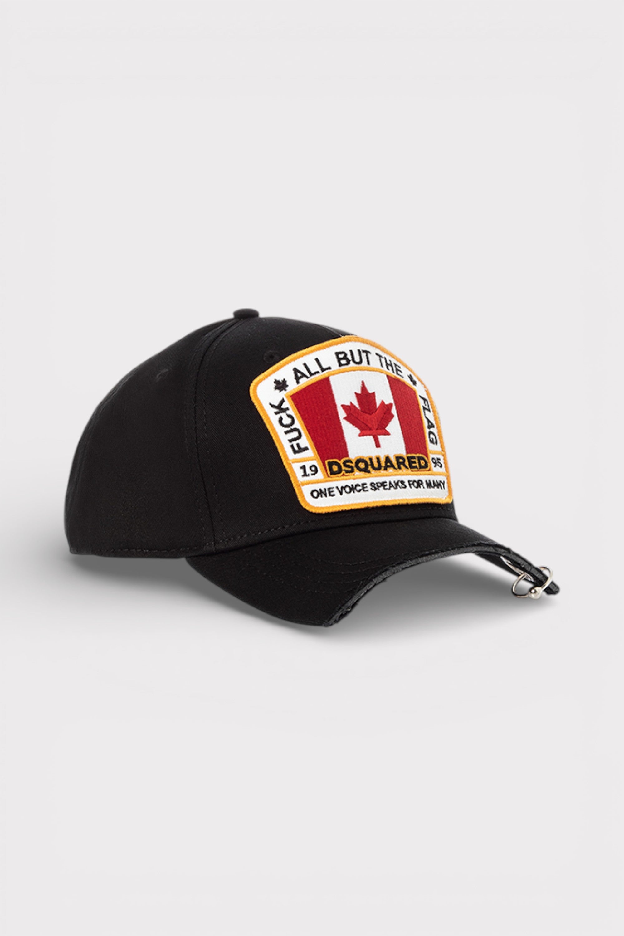 Dsquared2 Canadian Flag Baseball Cut Cap Black