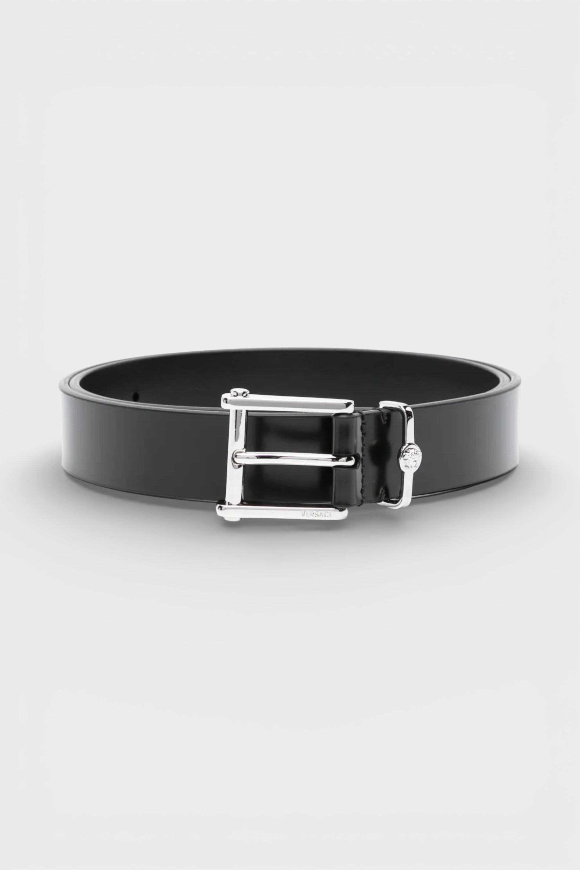 Versace Medusa Head Leather Belt Black