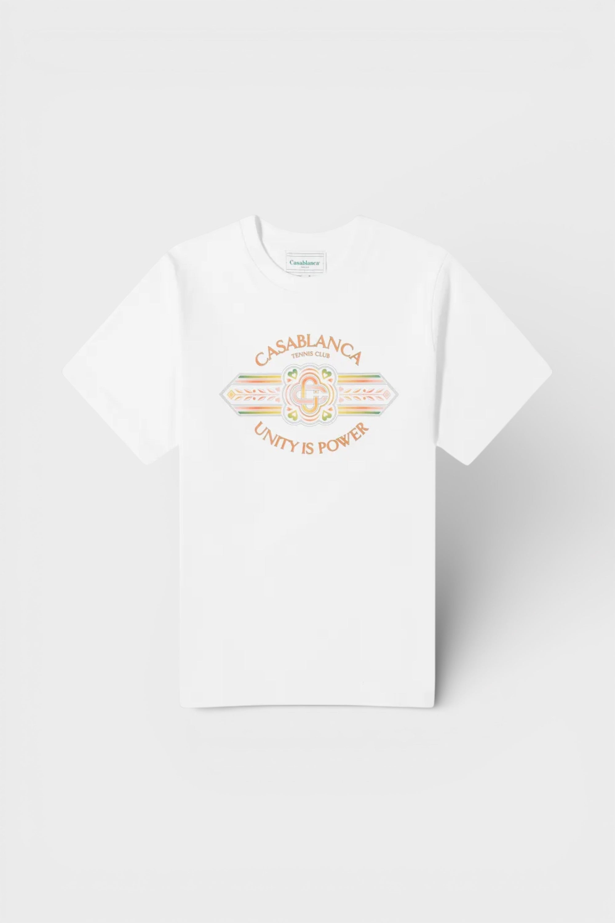 Casablanca Printed T-Shirt Unity Is Power White