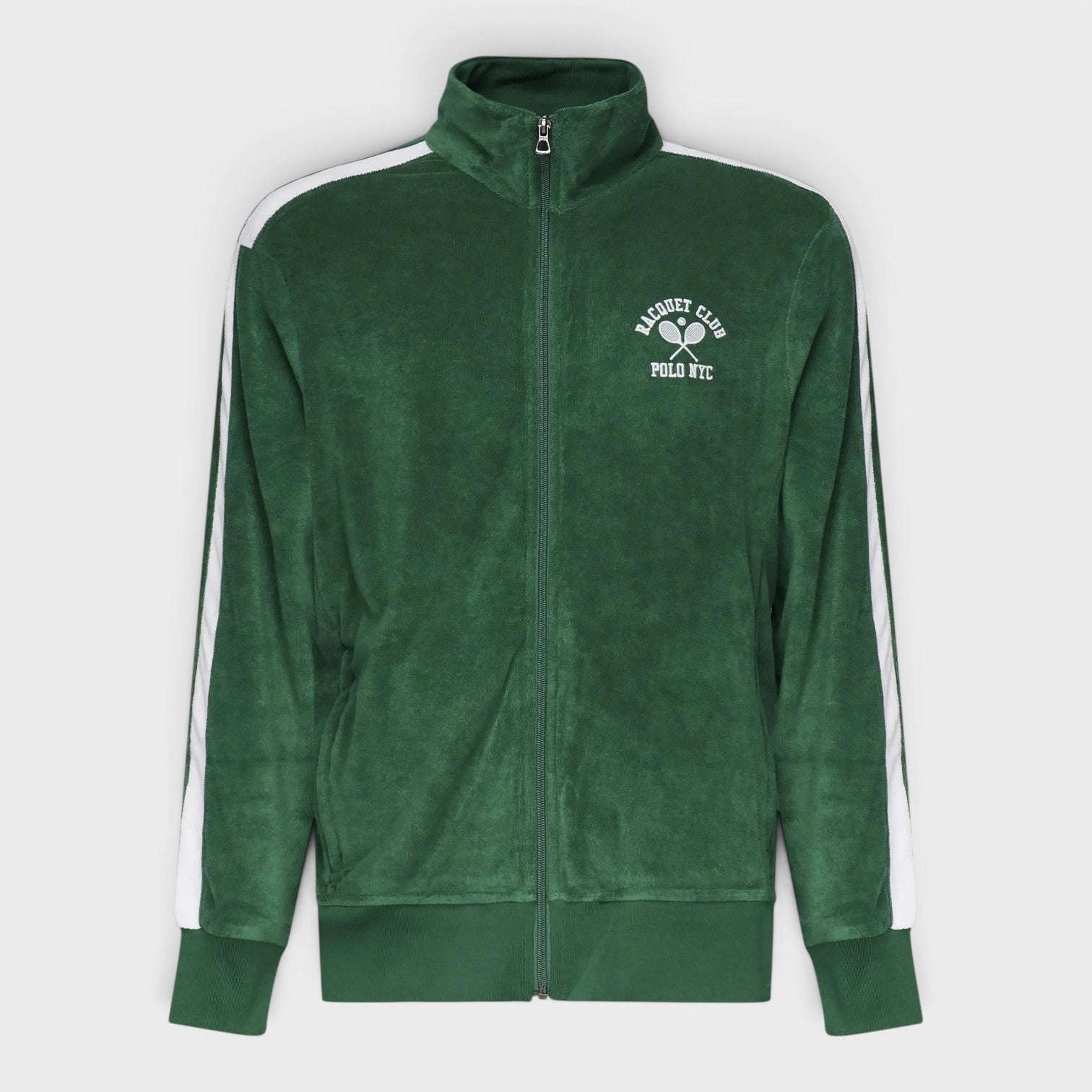 Polo Logo Embroidered Jacket Green White
