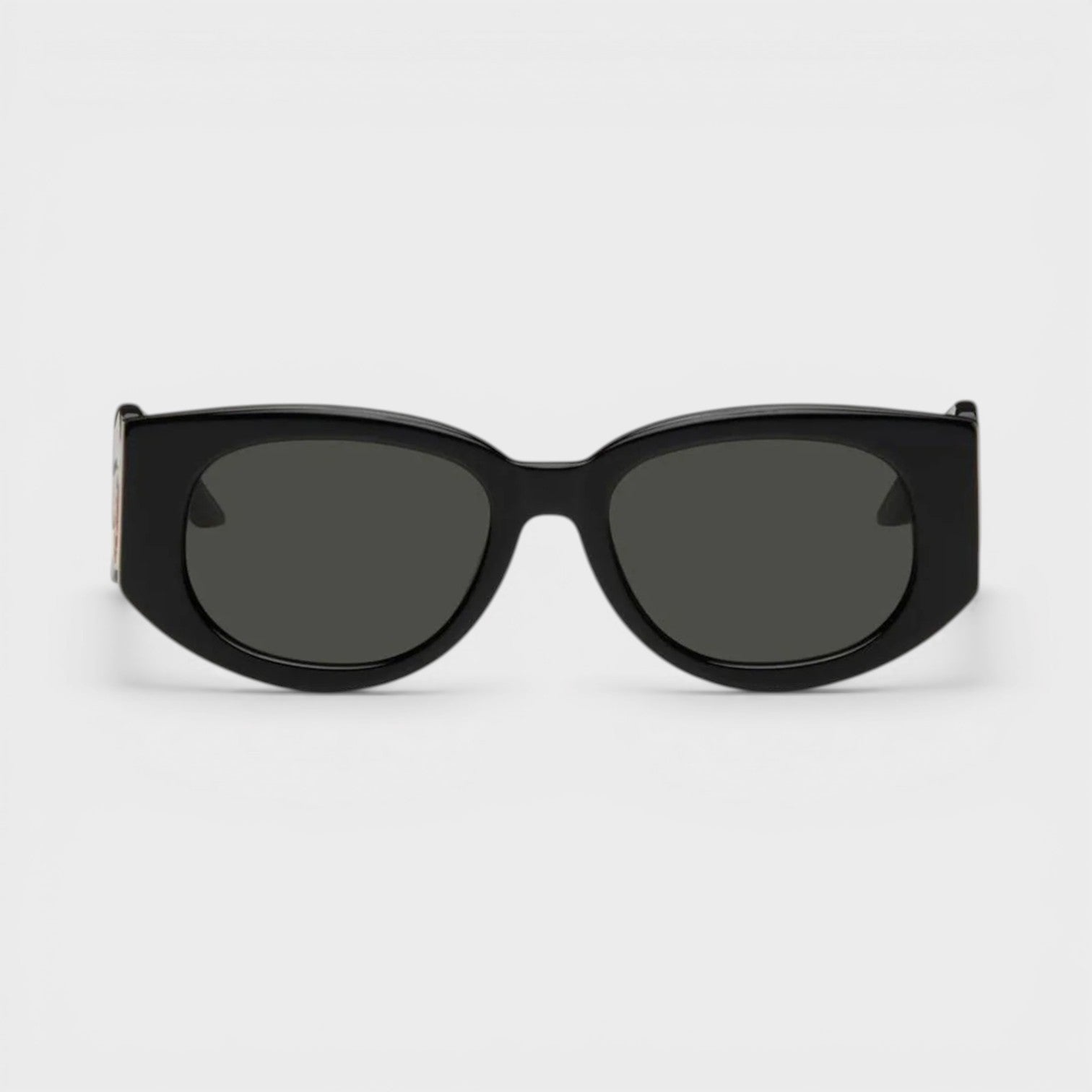 Oval Wave Black Yellow Gold Solid Grey