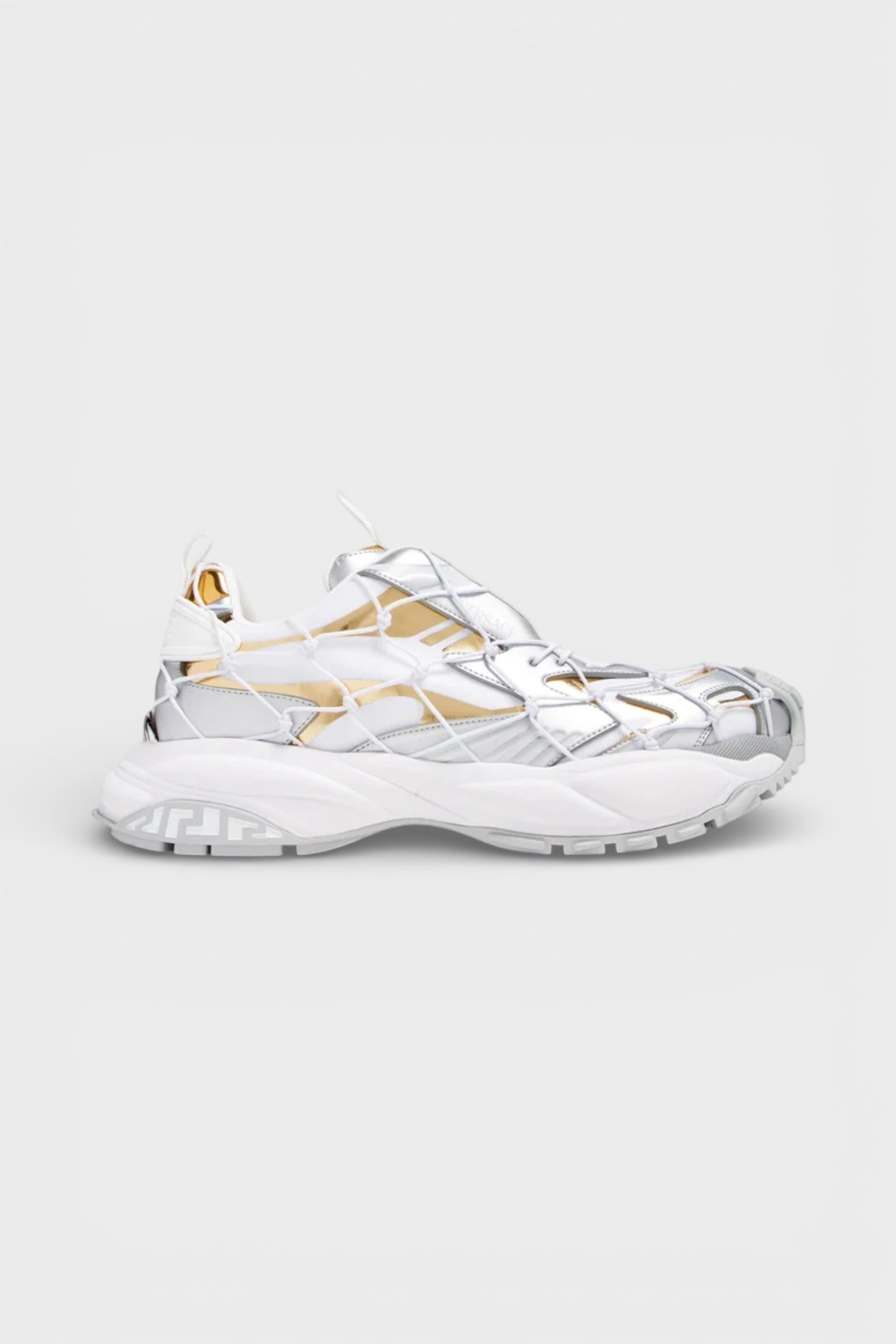 Versace Mercury Rope Sneaekers White Gold