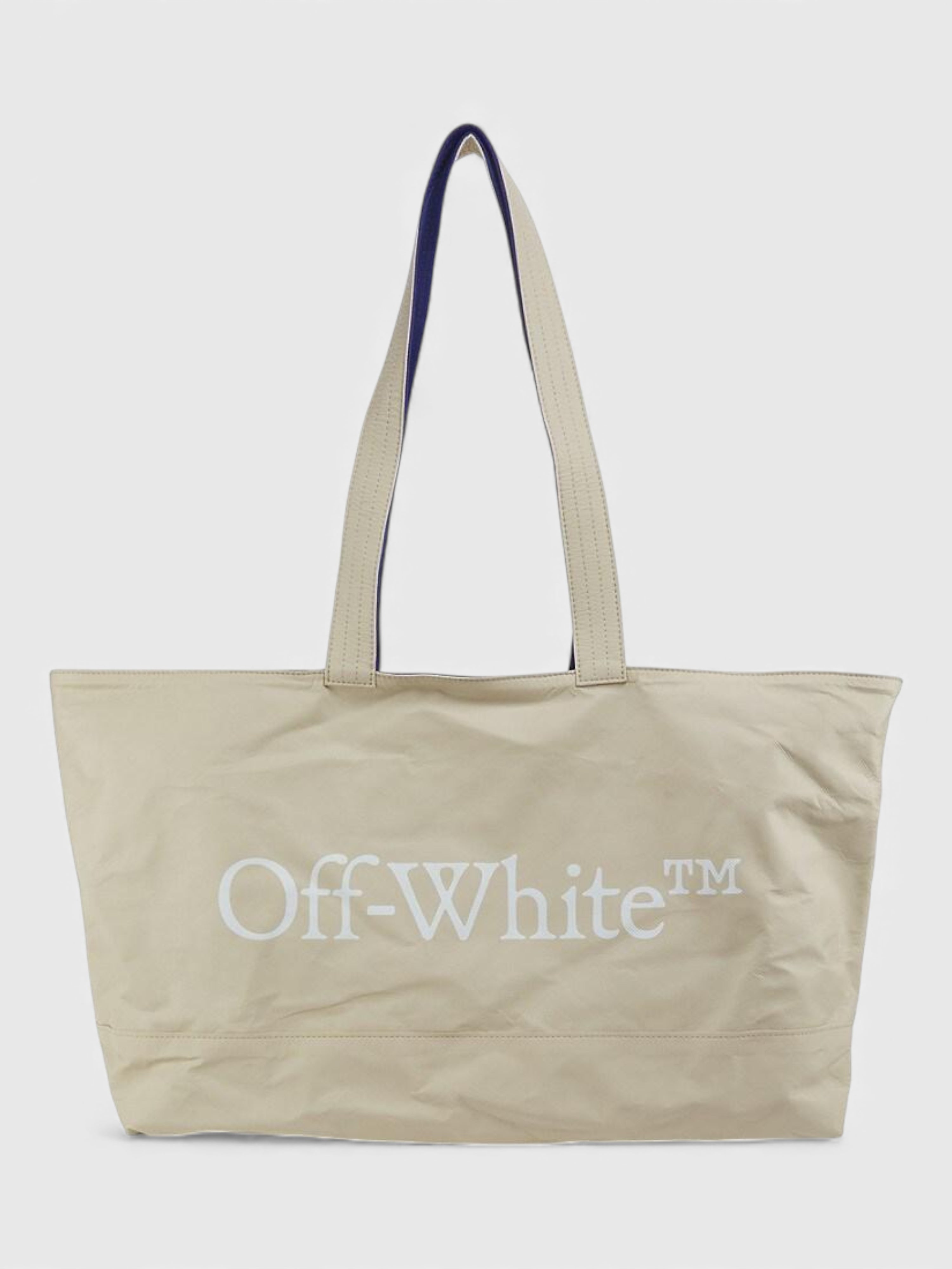 Off-White Reversible Tote Bag Beige Blue