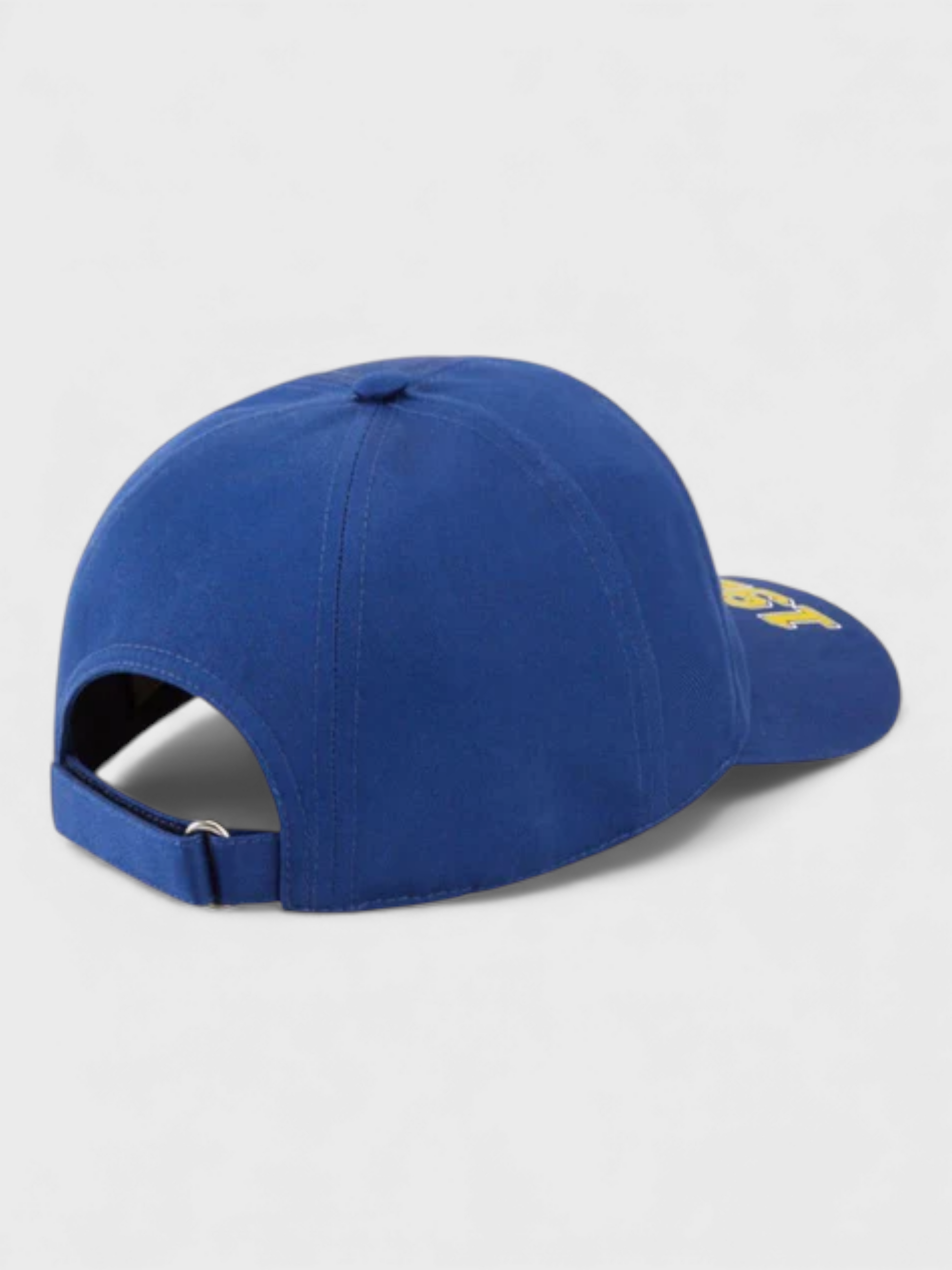 Gucci Brand Print Panelled Cotton Cap Blue