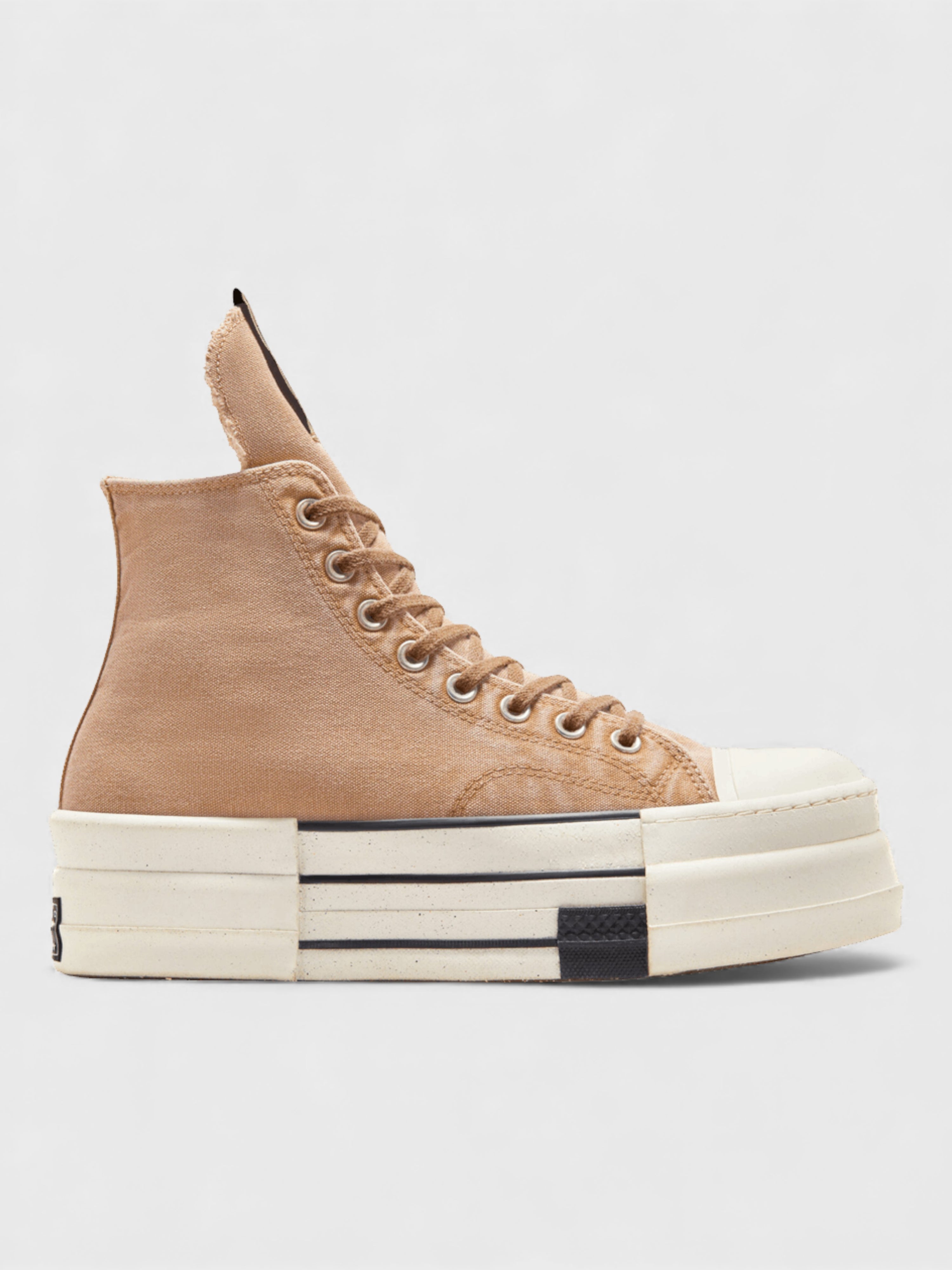Converse x Rick Owens DRKSHDW DBL DRKSTAR Chuck 70 High Washed Canvas Brown