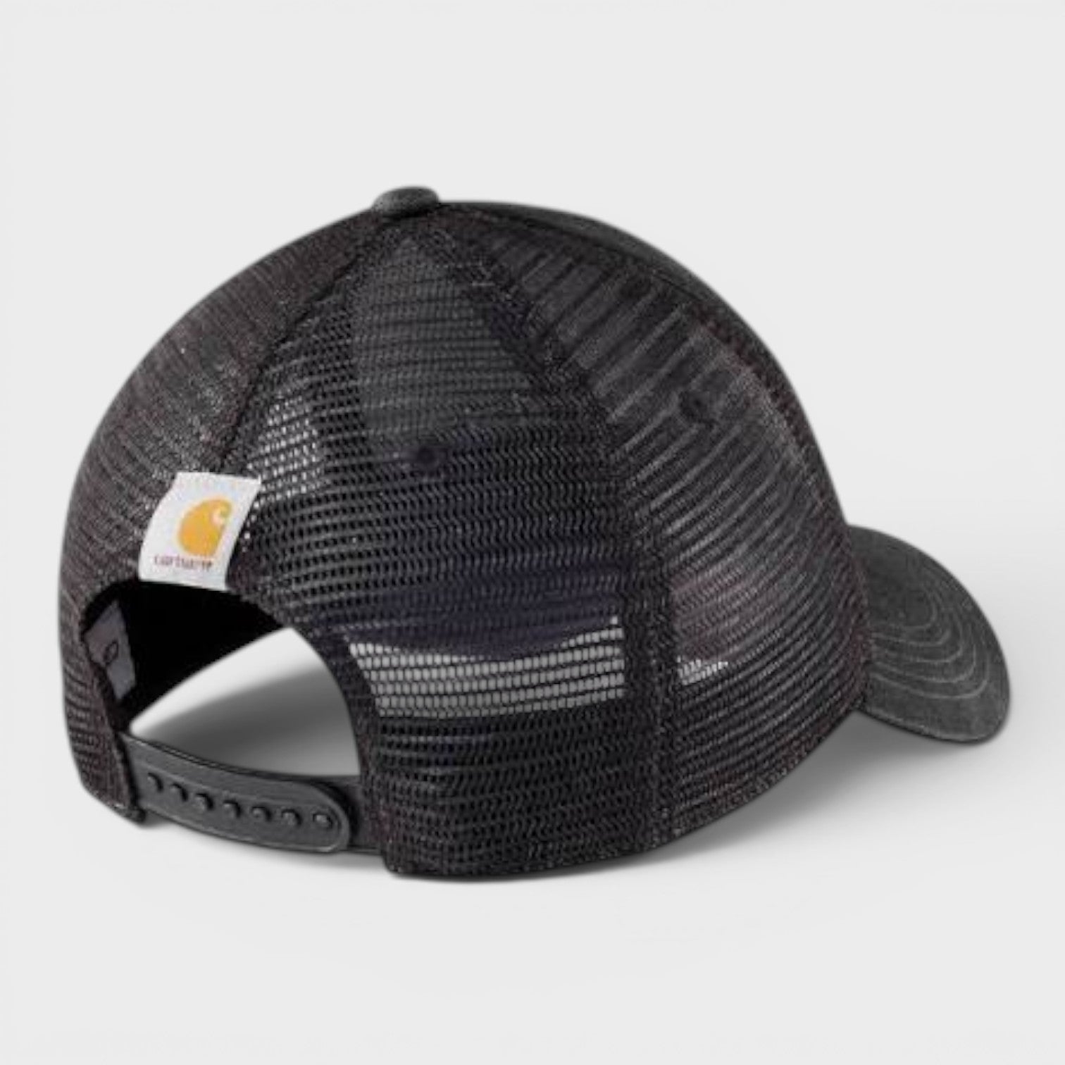 Canvas Mesh-Back Logo Graphic Cap Black Grey