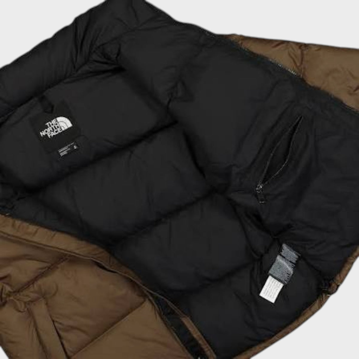 1996 Retro Nuptse Jacket Smokey Brown TNF Black