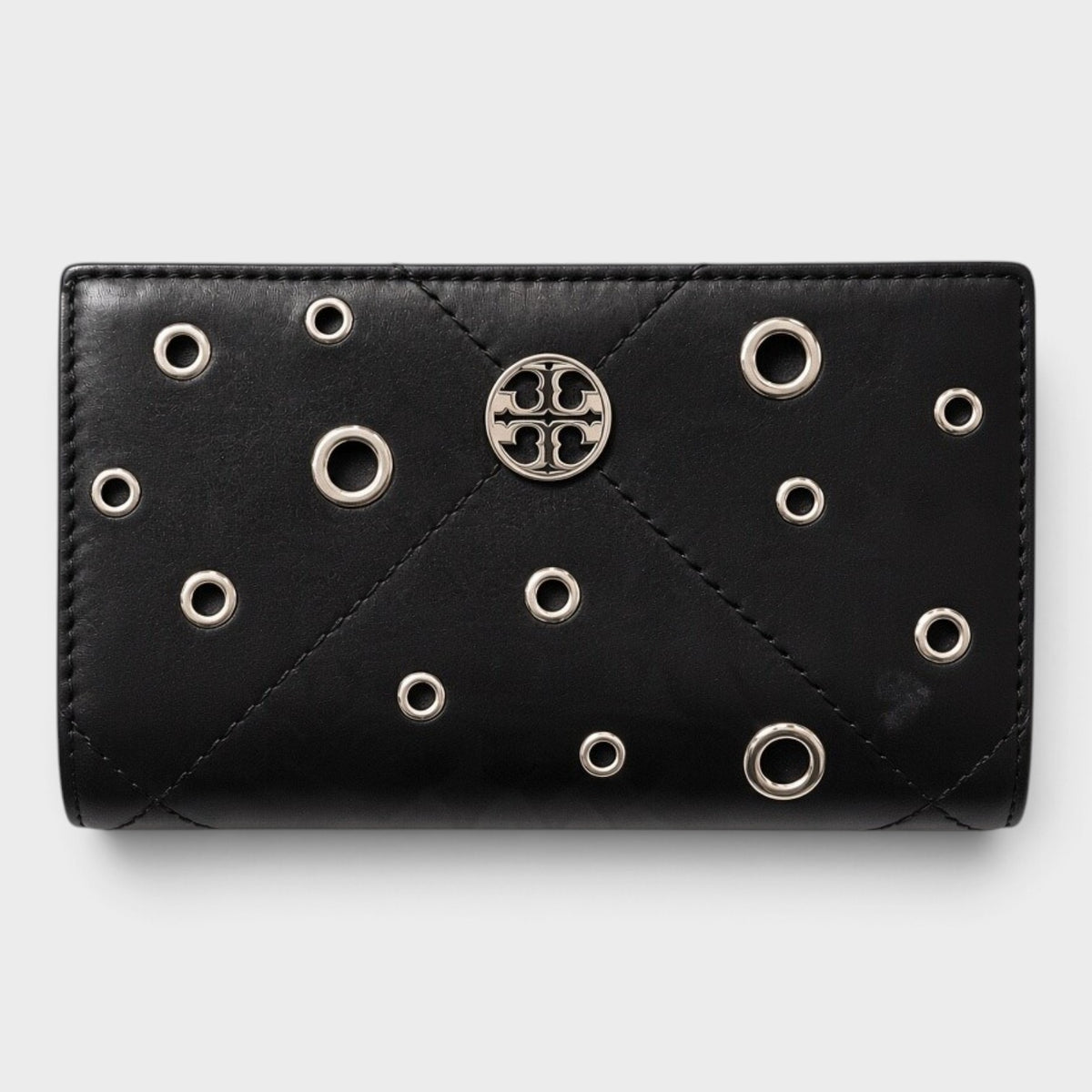 Willa Grommets Medium Wallet Black