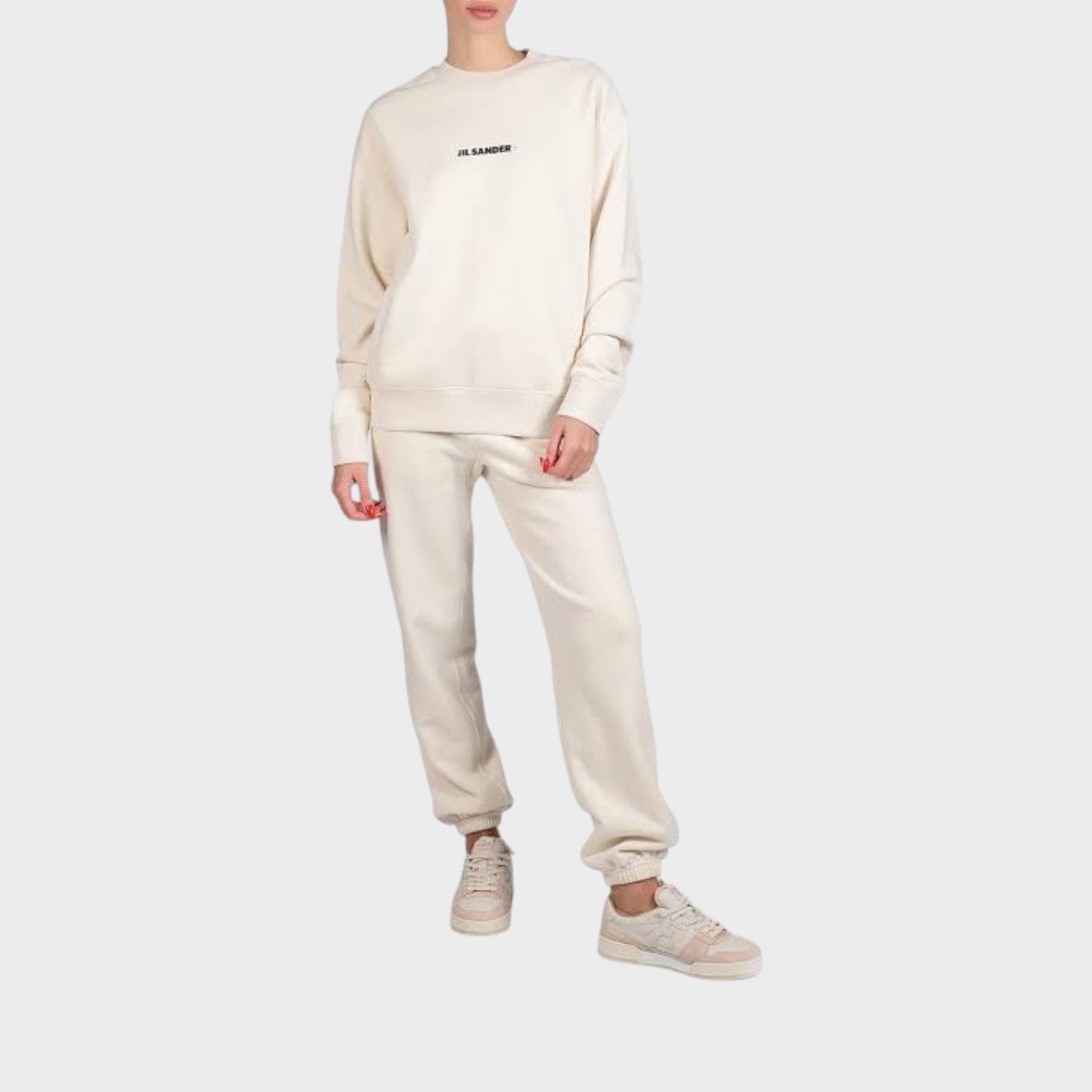 Terry Logo Sweatshirt Cream