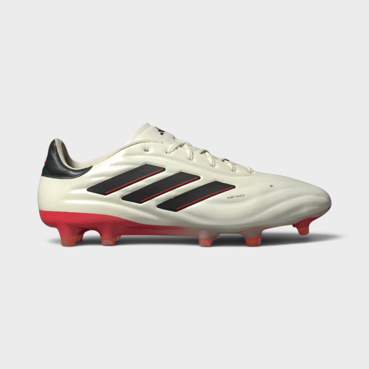 Supplied Fashion adidas Copa Pure 2 Elite FG football boots in ivory white with black stripes and red sole studs