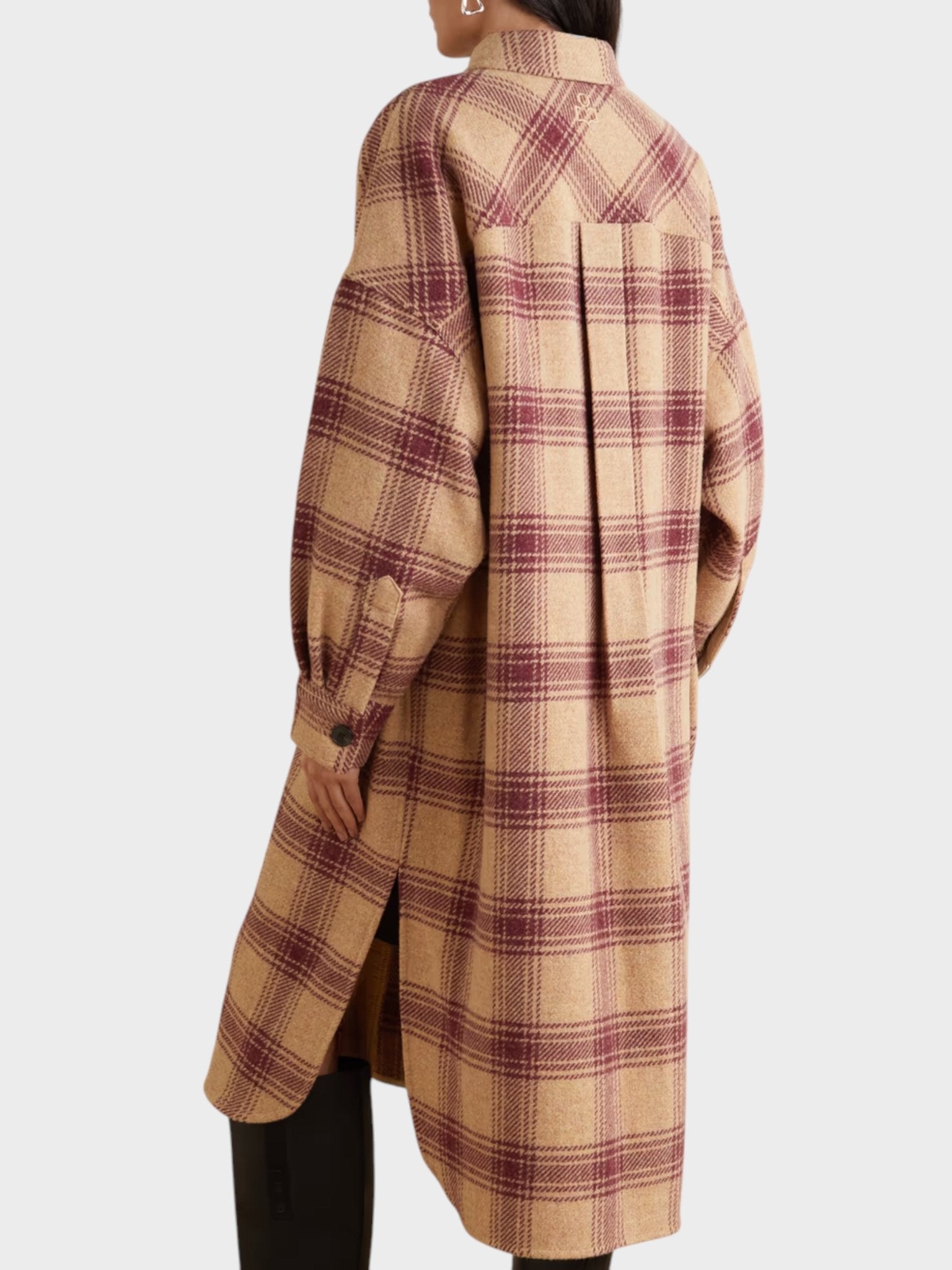 Isabel Marant ÉTOILE Fontiali oversized checked wool coat - Supplied FashionChloé