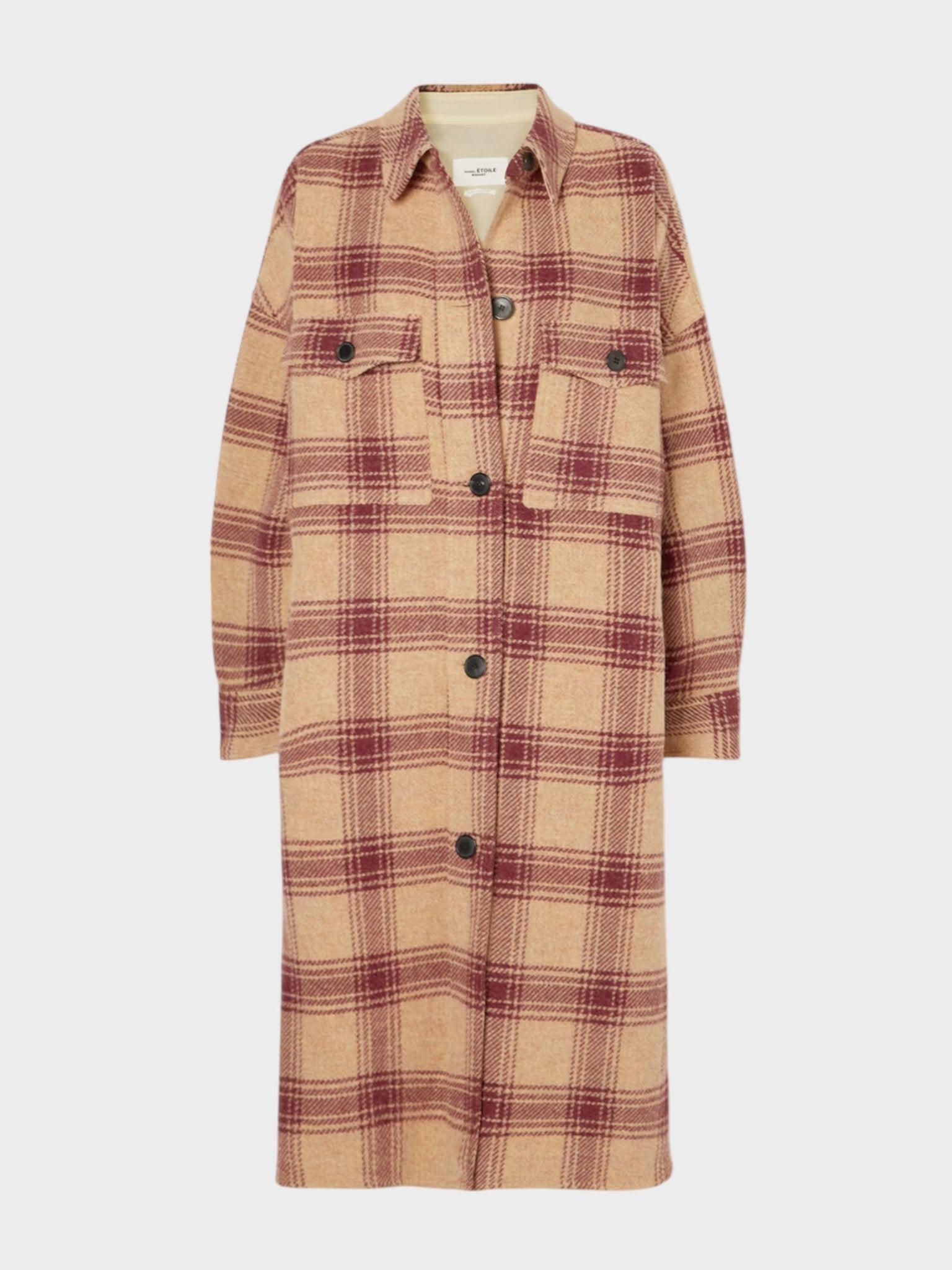 Isabel Marant ÉTOILE Fontiali oversized checked wool coat - Supplied FashionChloé