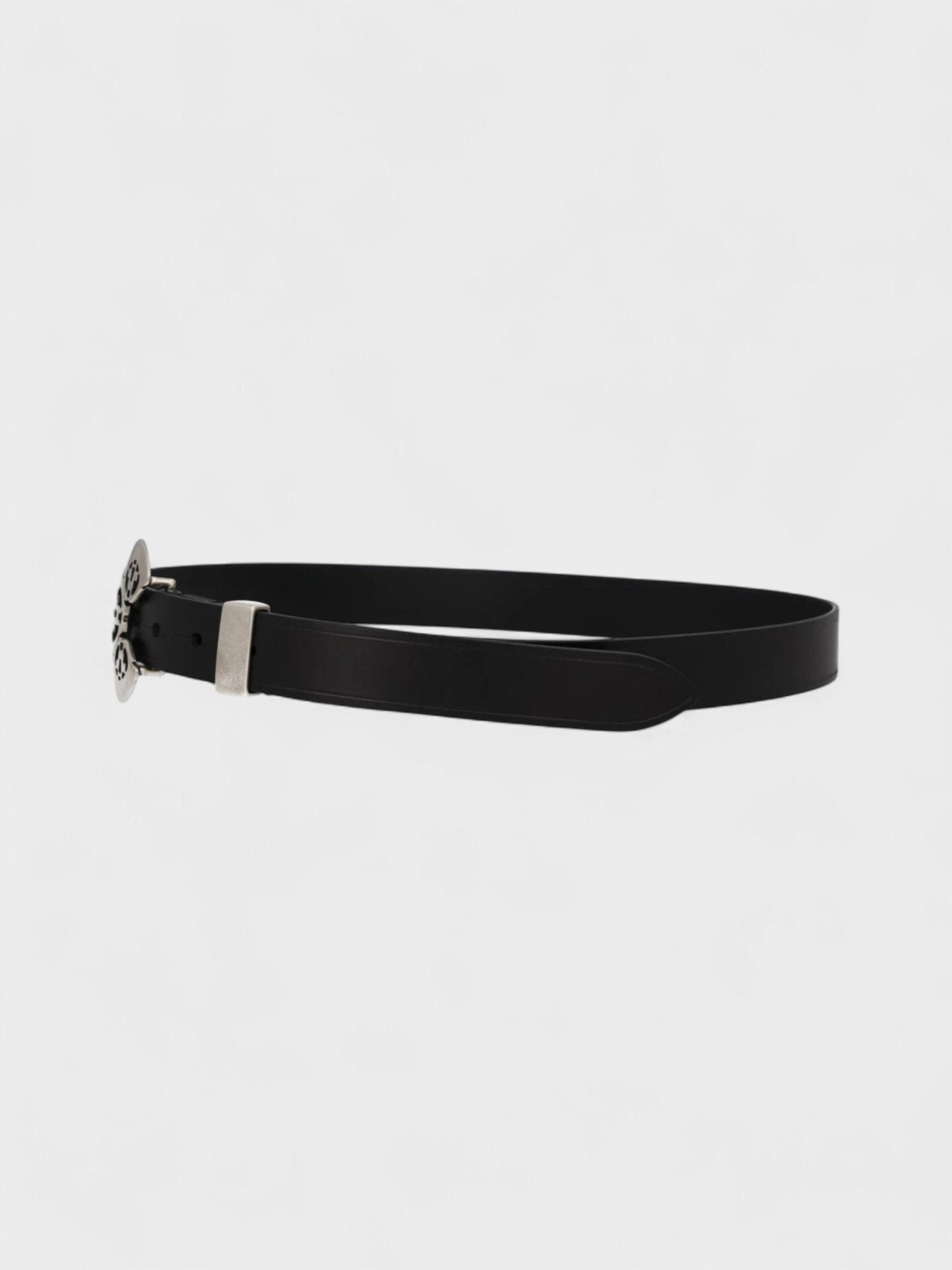 Isabel Marant Louama Belt Black Leather Silver Buckle - Supplied FashionIsabel Marant