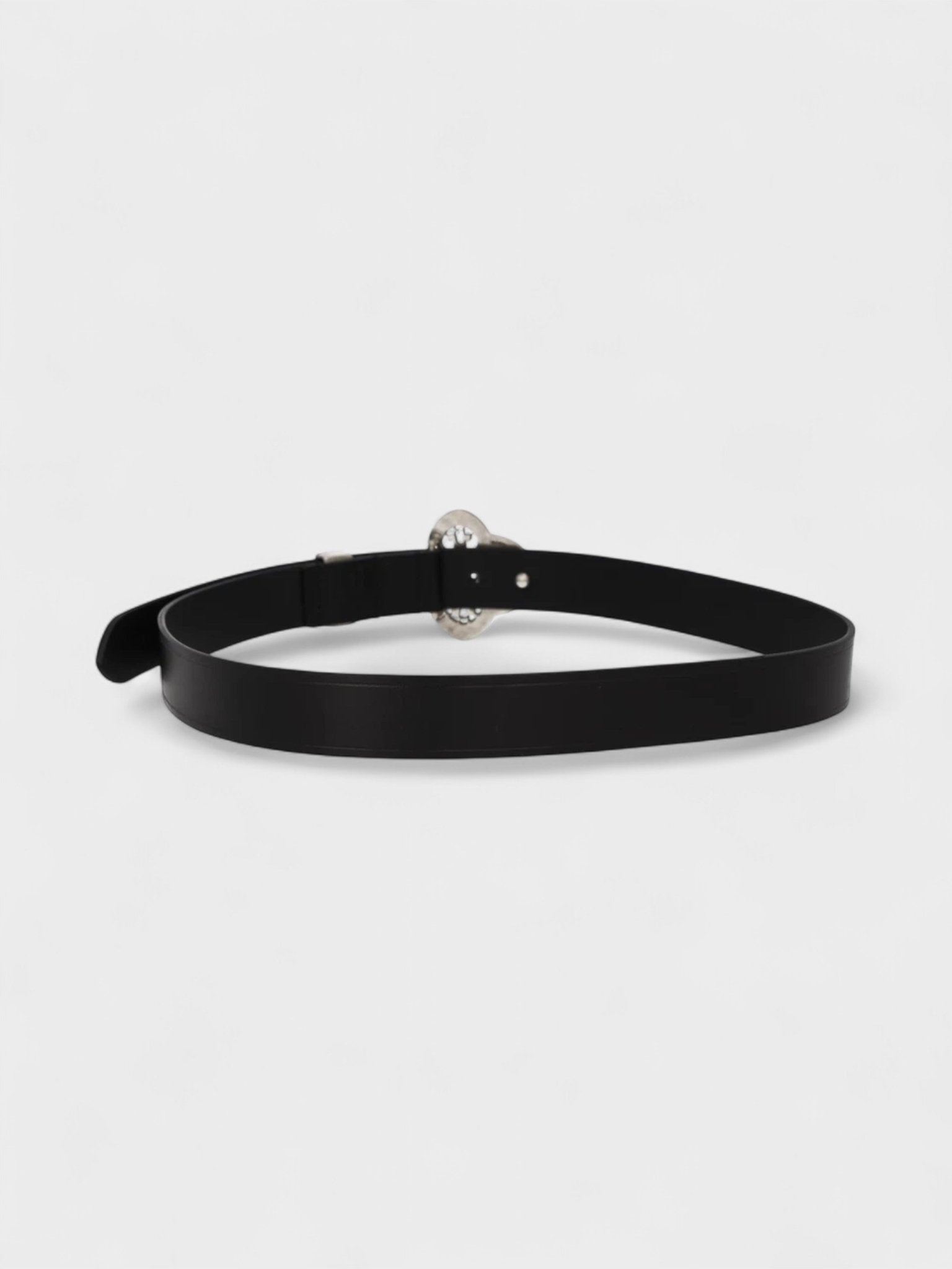 Isabel Marant Louama Belt Black Leather Silver Buckle - Supplied FashionIsabel Marant
