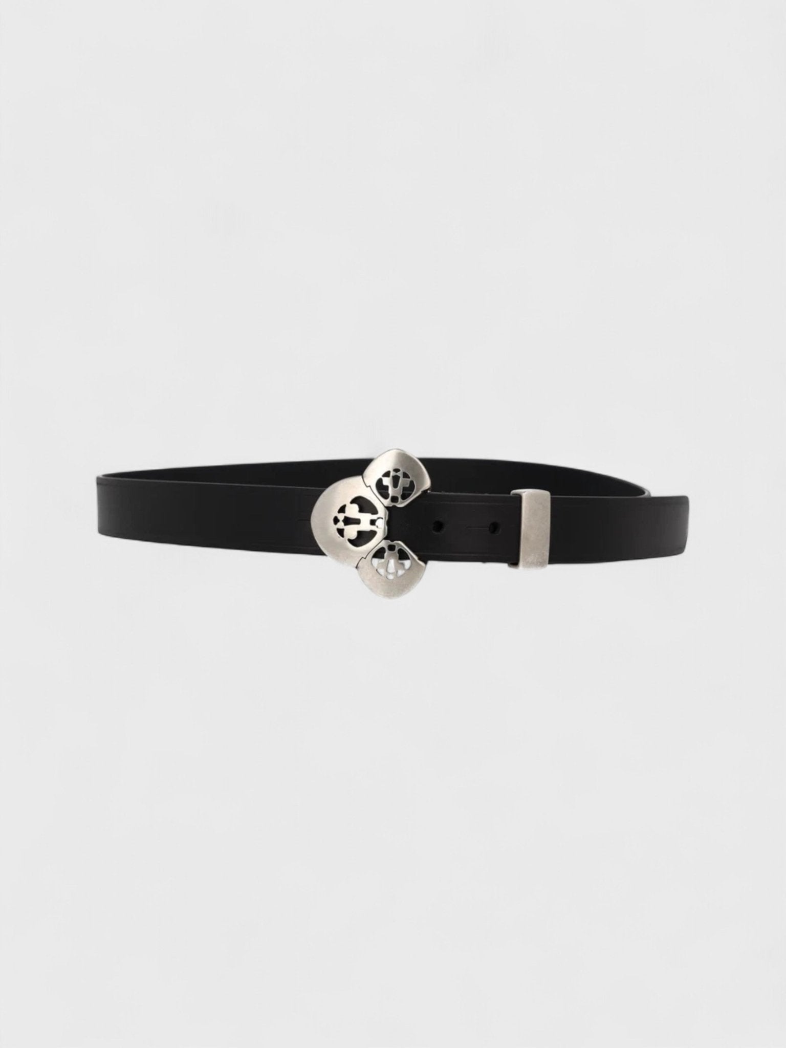 Isabel Marant Louama Belt Black Leather Silver Buckle - Supplied FashionIsabel Marant