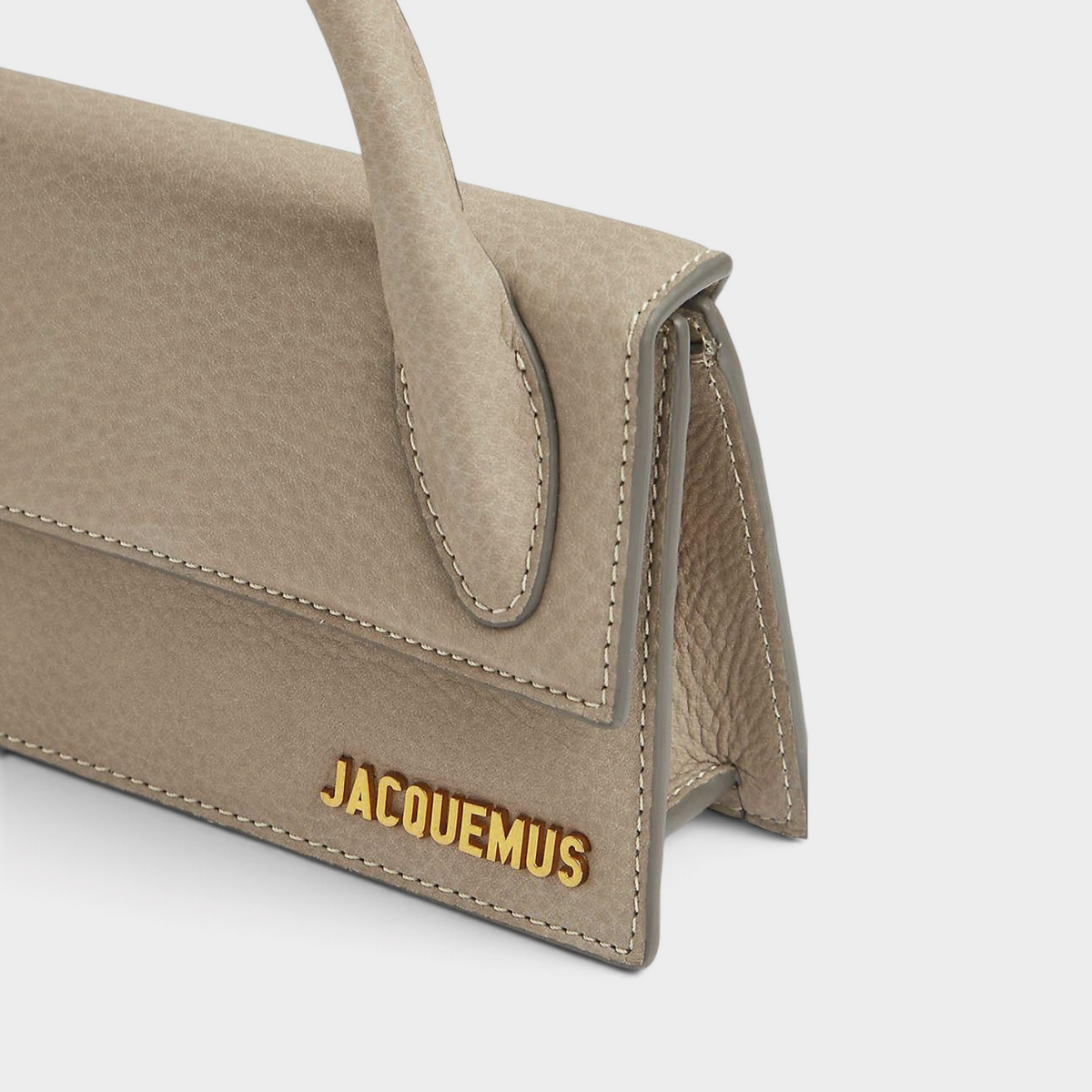 Supplied Fashion Le Chiquito Long handbag in light beige leather with gold logo hardware and structured silhouette