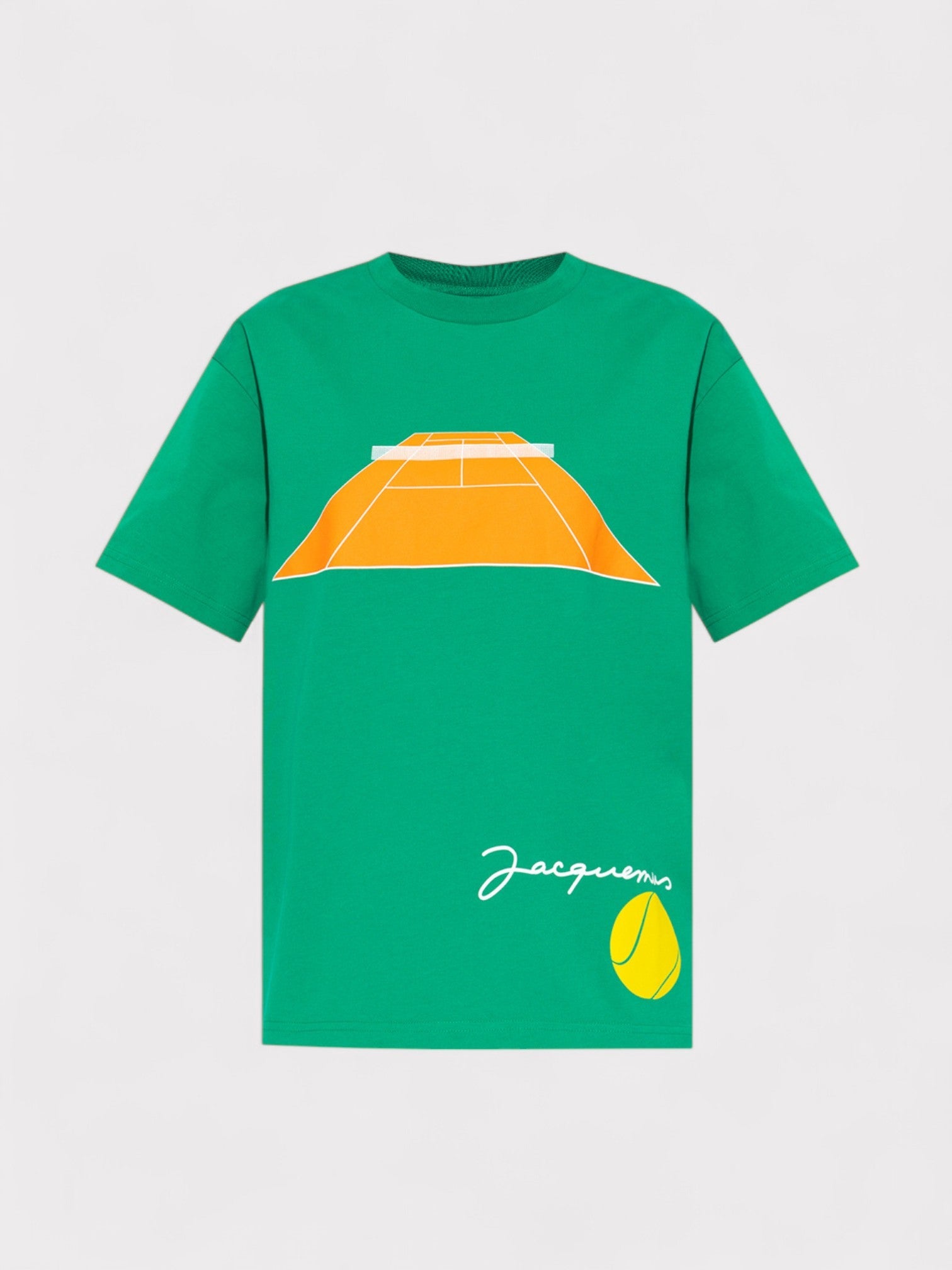 Jacquemus Le T-Shirt Tennis Print Tennis Green - Supplied FashionJACQUEMUS