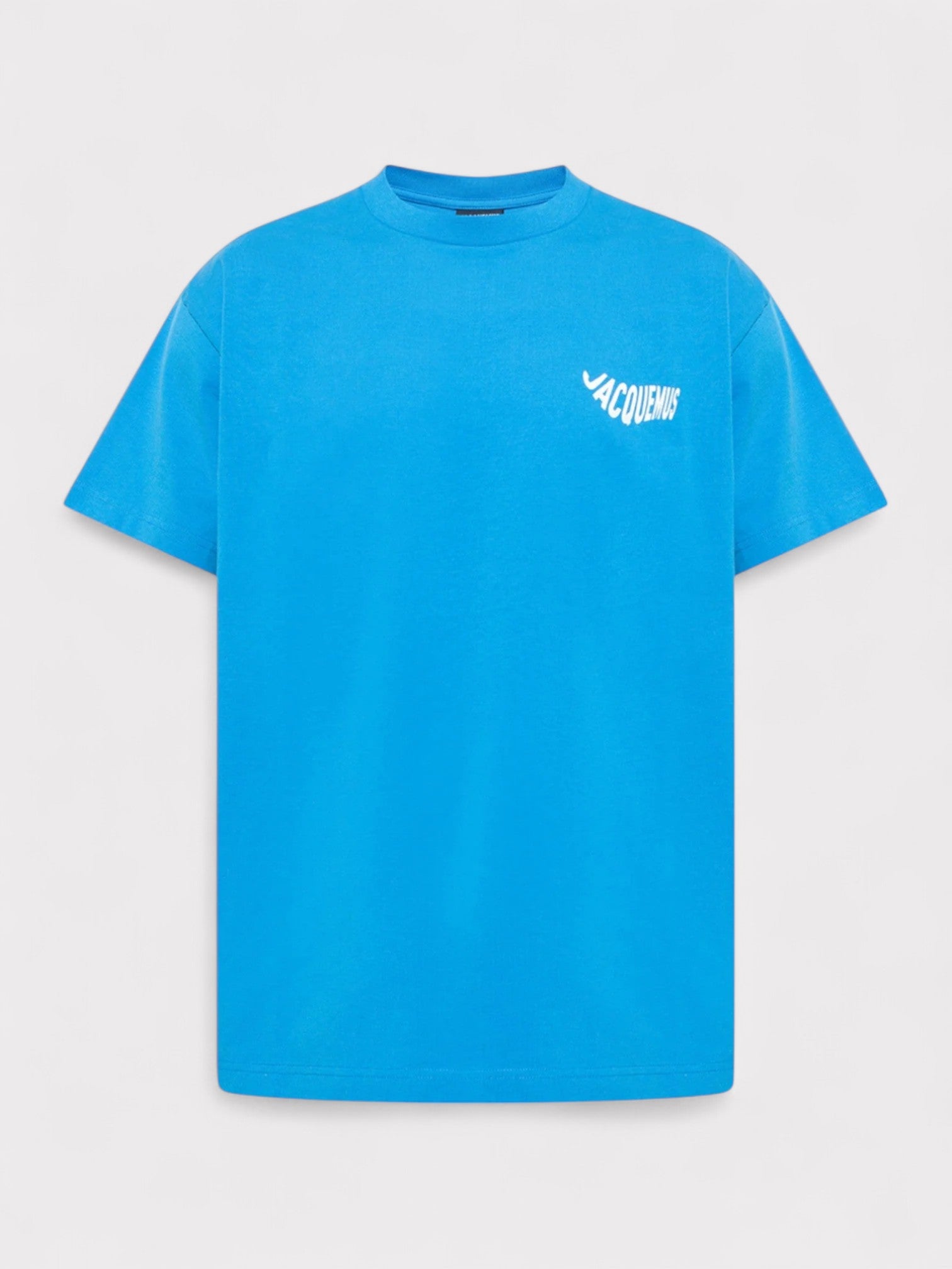 Jacquemus Le T-Shirt Vague Print Logo Wave Blue - Supplied FashionJACQUEMUS