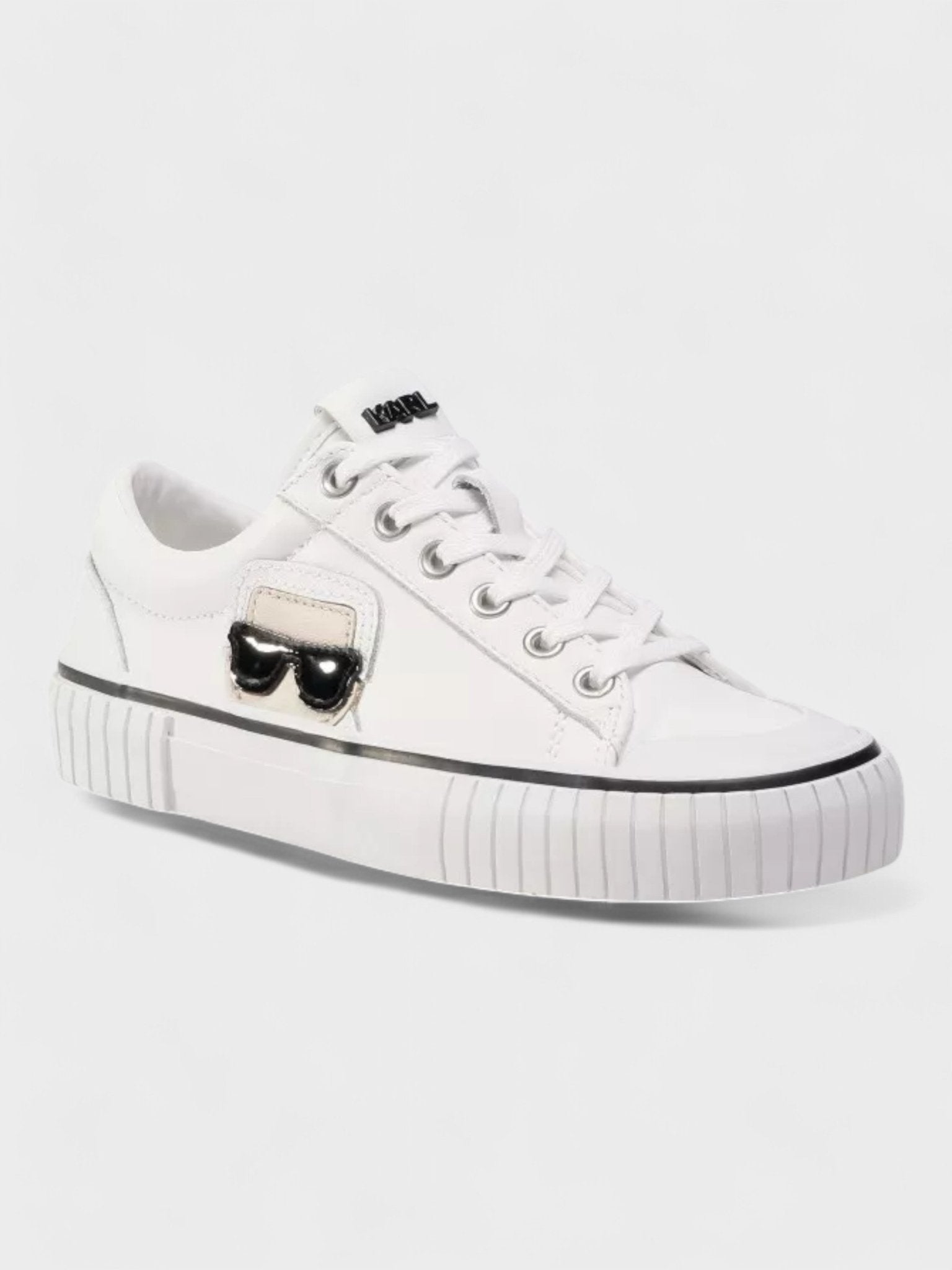 KARL LAGERFELD KAMPUS 2 WHITE LEATHER TRAINERS - Supplied FashionKarl Lagerfeld