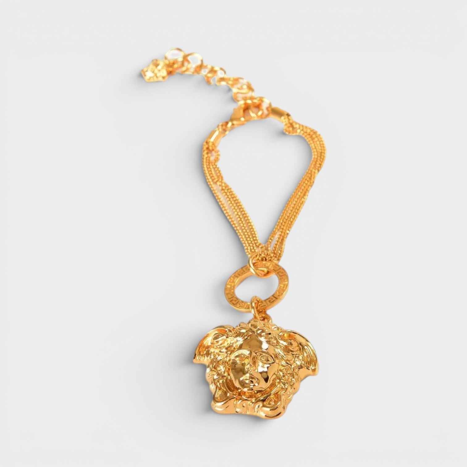 Medusa Head Bracelet Gold Tone