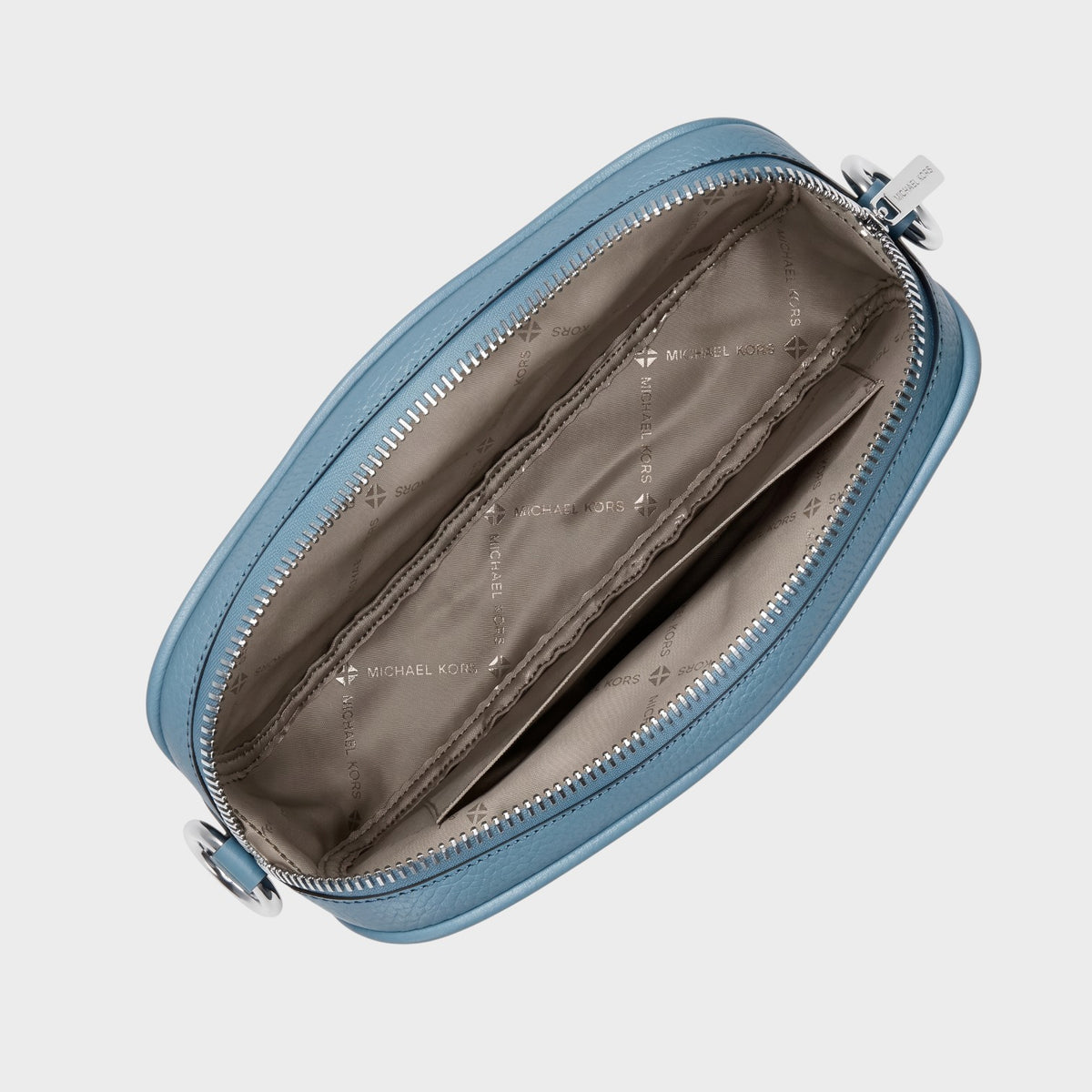 Jet Set Small Signature Logo Camera Crossbody Bag Denim Blue