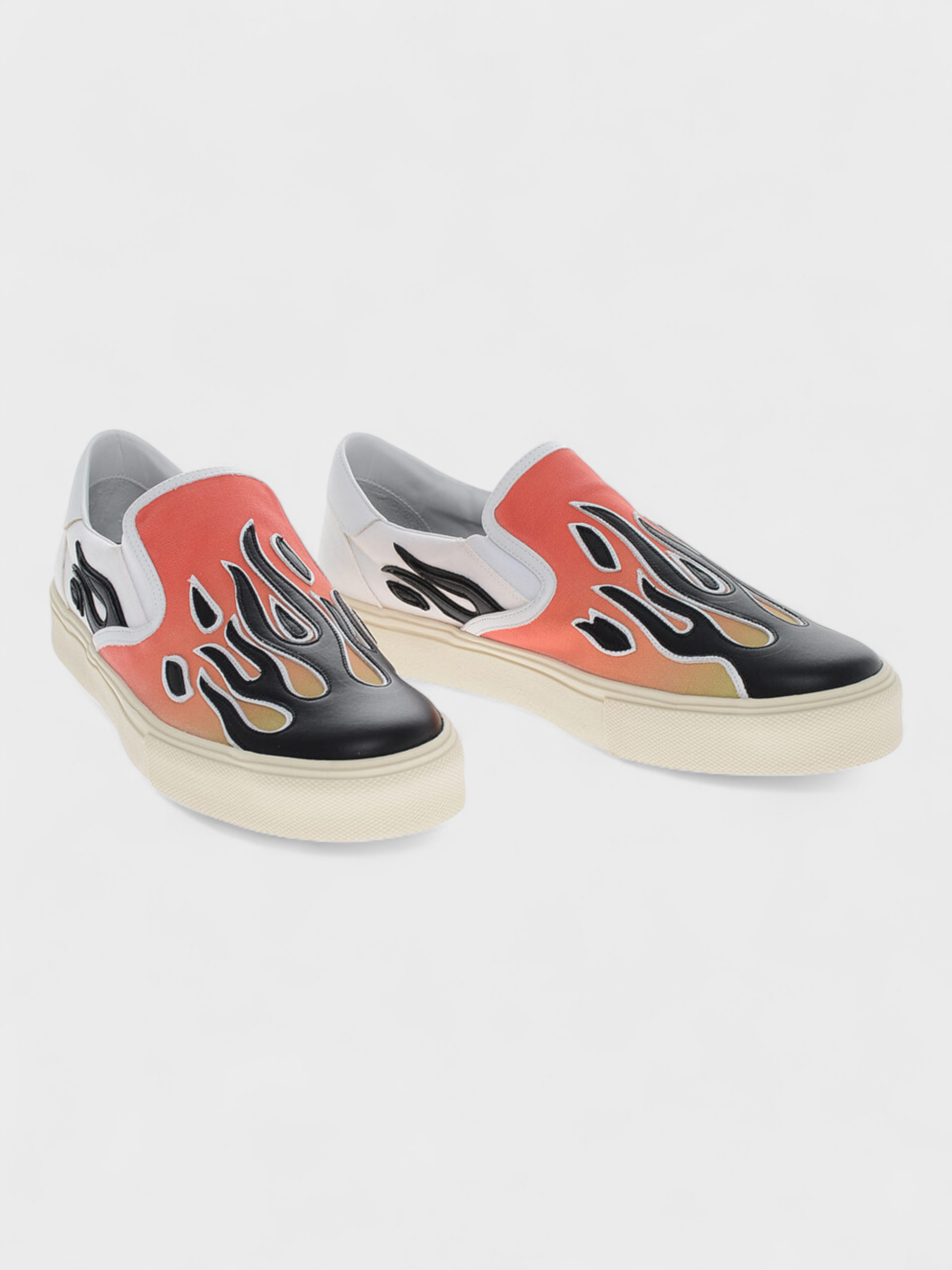 Amiri Flame Canvas Slip-on Sneakers