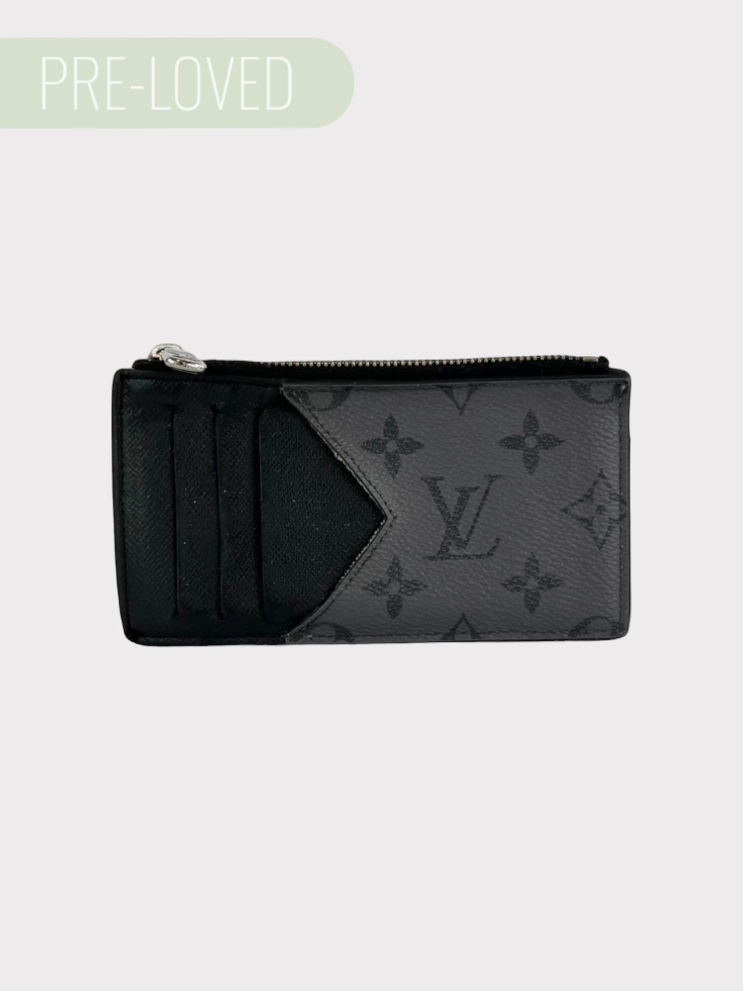 Louis Vuitton Monogram Eclipse Coin Card Holder Black - Supplied LuxuryLouis Vuitton