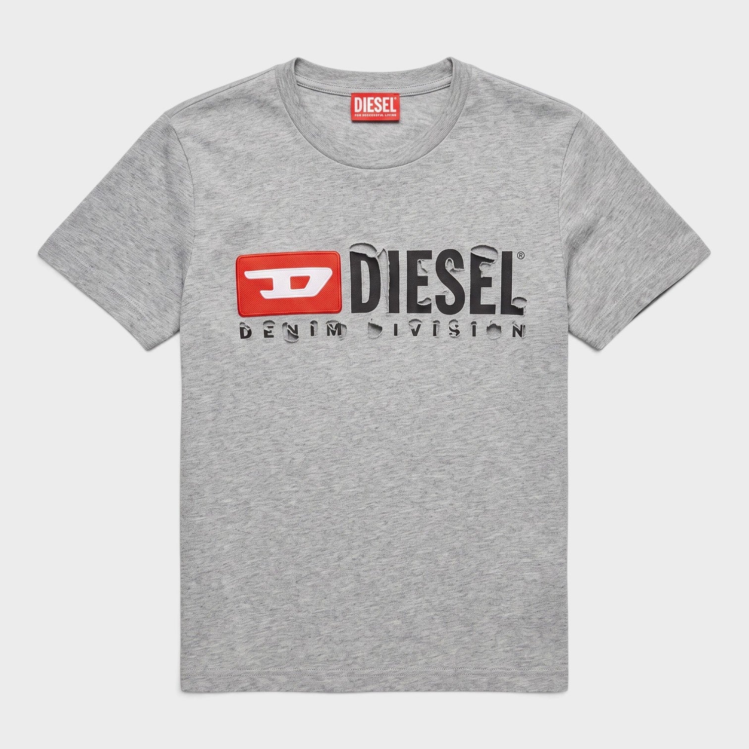 Logo T-Just Divstroyed T-Shirt Grey