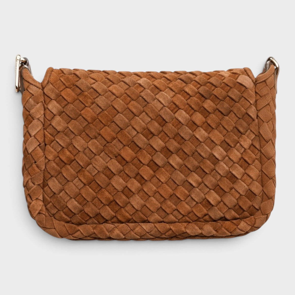 Thea Woven Suede Flap Chicory Brown