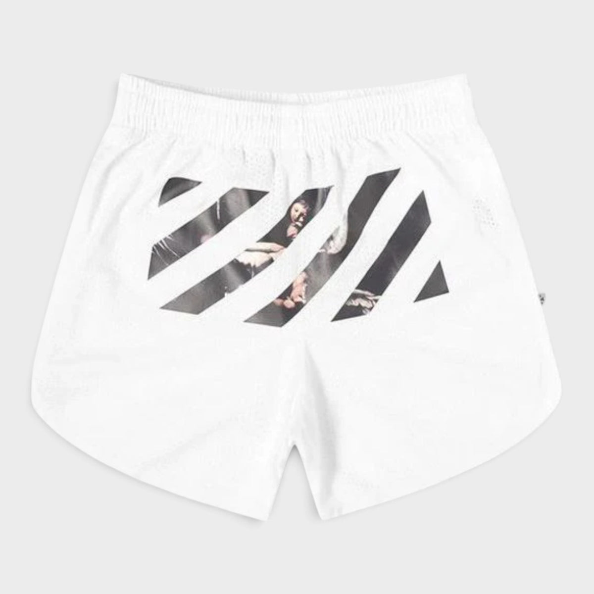 Caravaggio Diag Stripe Shorts White