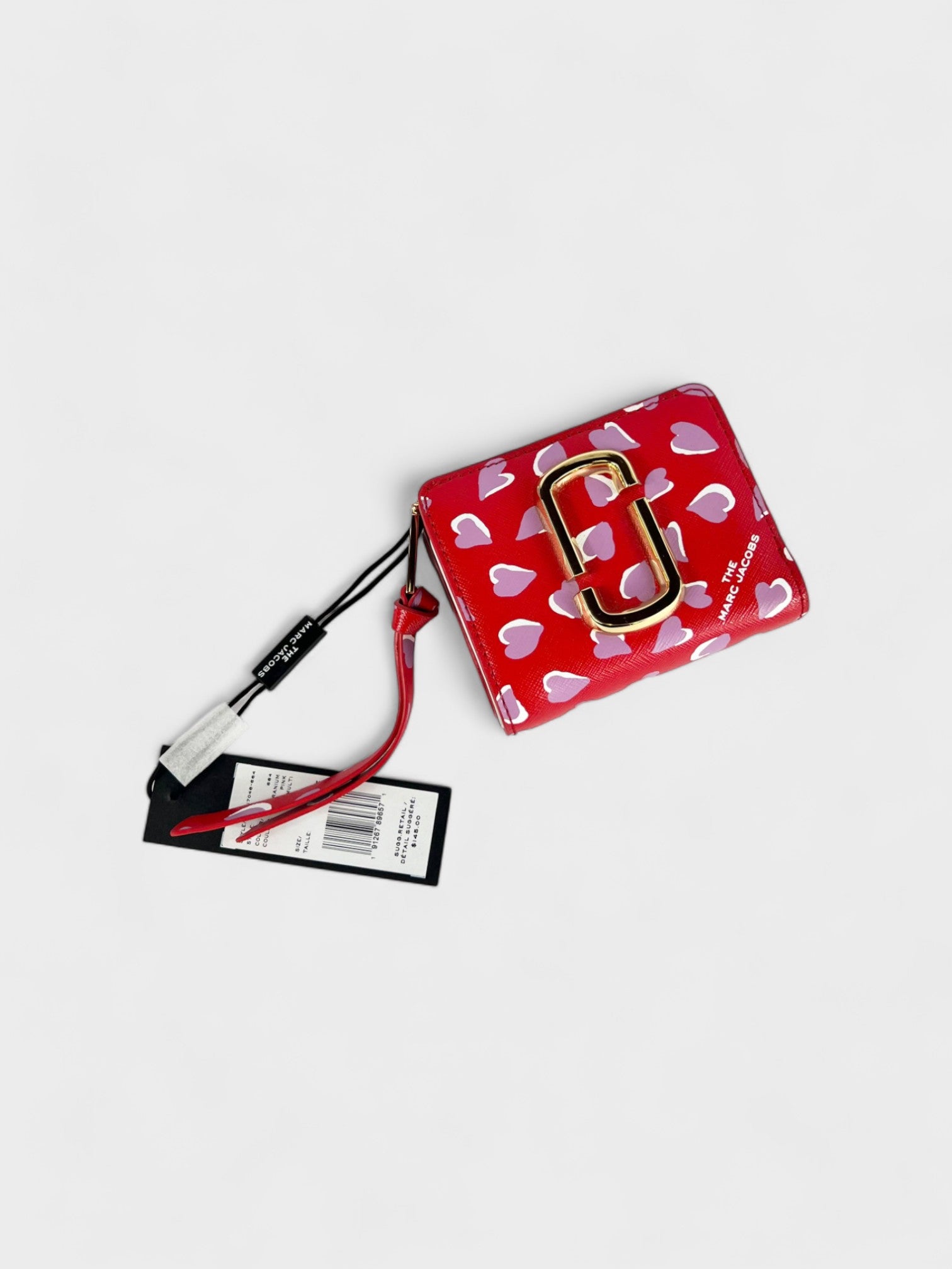 Marc Jacobs Mini Compact Wallet Hearts Red - Supplied LuxuryMarc Jacobs