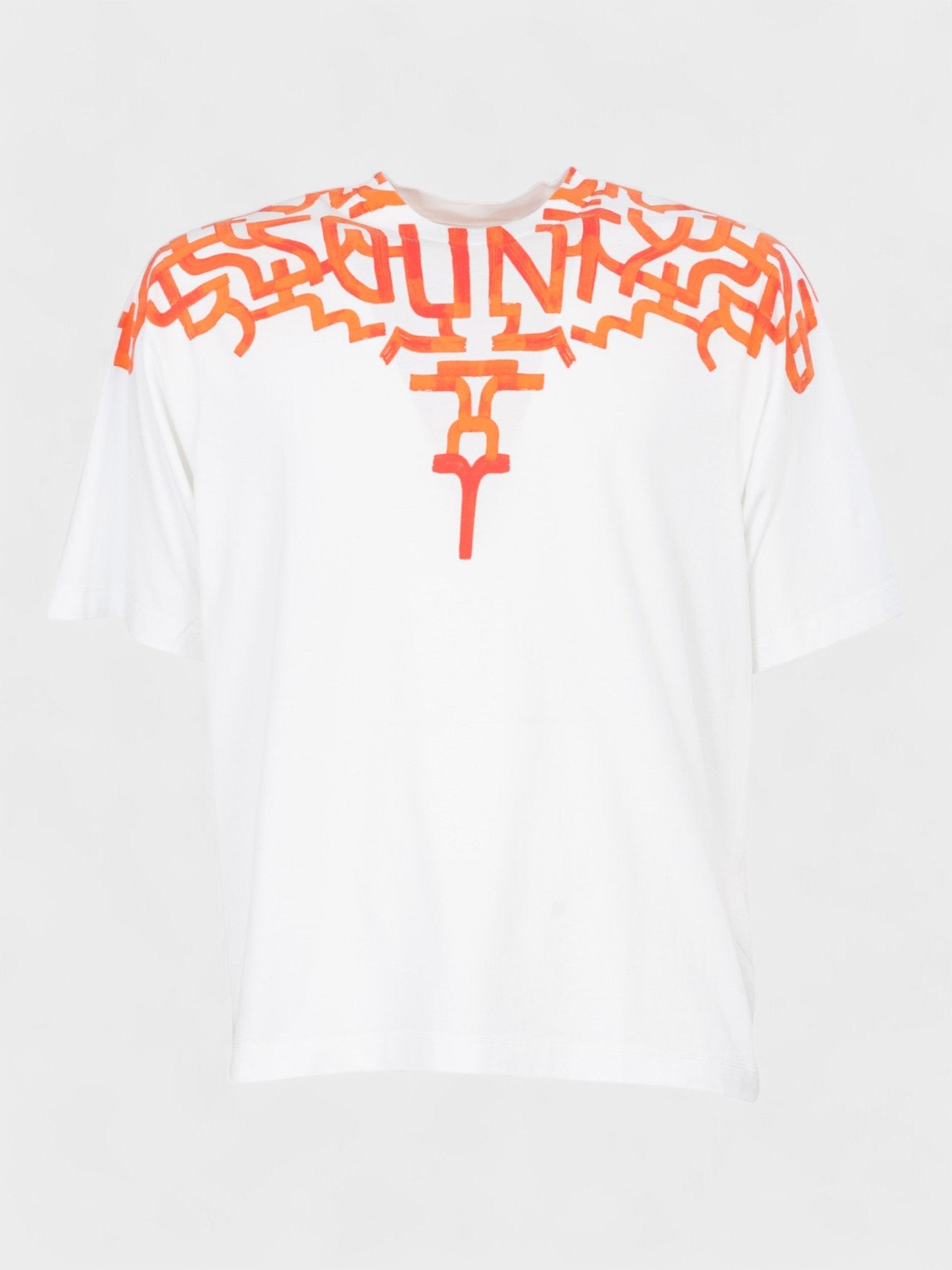 Marcelo Burlon Graffiti Wings T Shirt White Orange S - Supplied FashionMarcelo Burlon