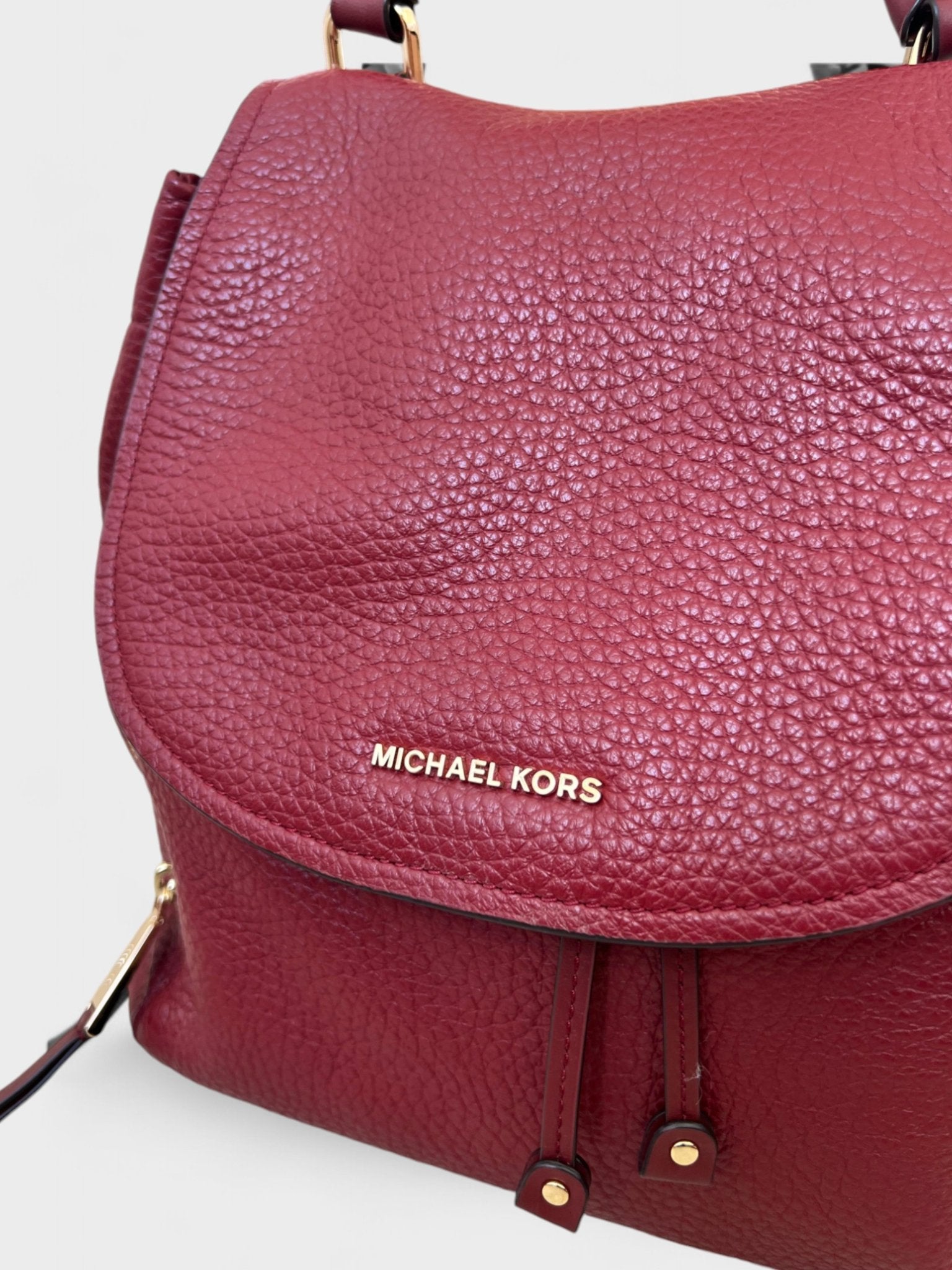 Michael Kors Viv Large Leather Backpack Red - Supplied FashionMichael Kors