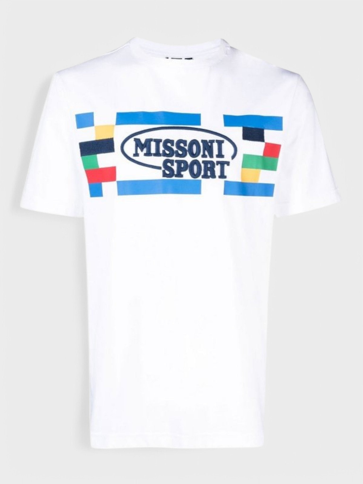 Missoni Sport Cotton Crewneck T-shirt Logo White - Supplied FashionMissoni