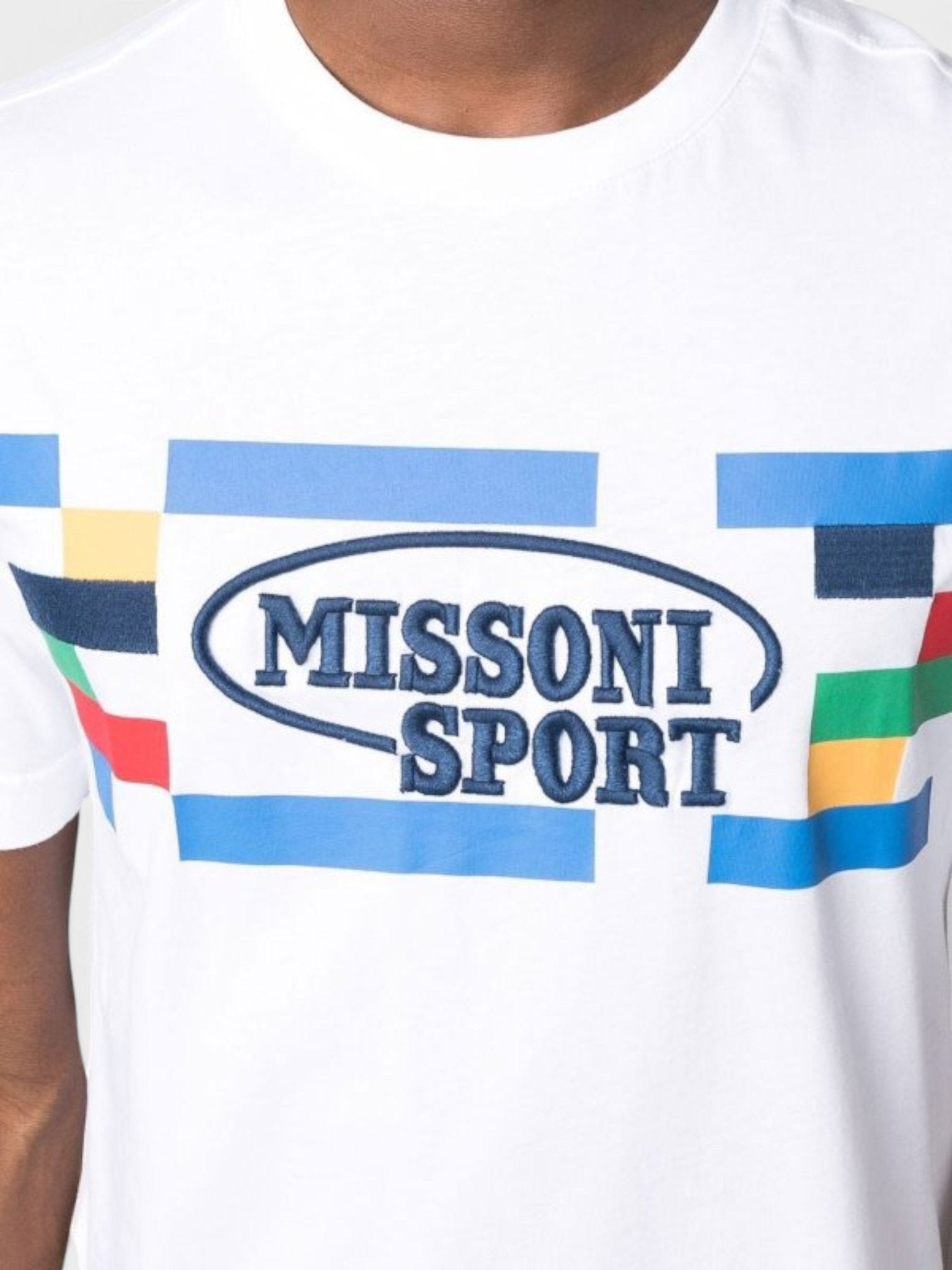 Missoni Sport Cotton Crewneck T-shirt Logo White - Supplied FashionMissoni