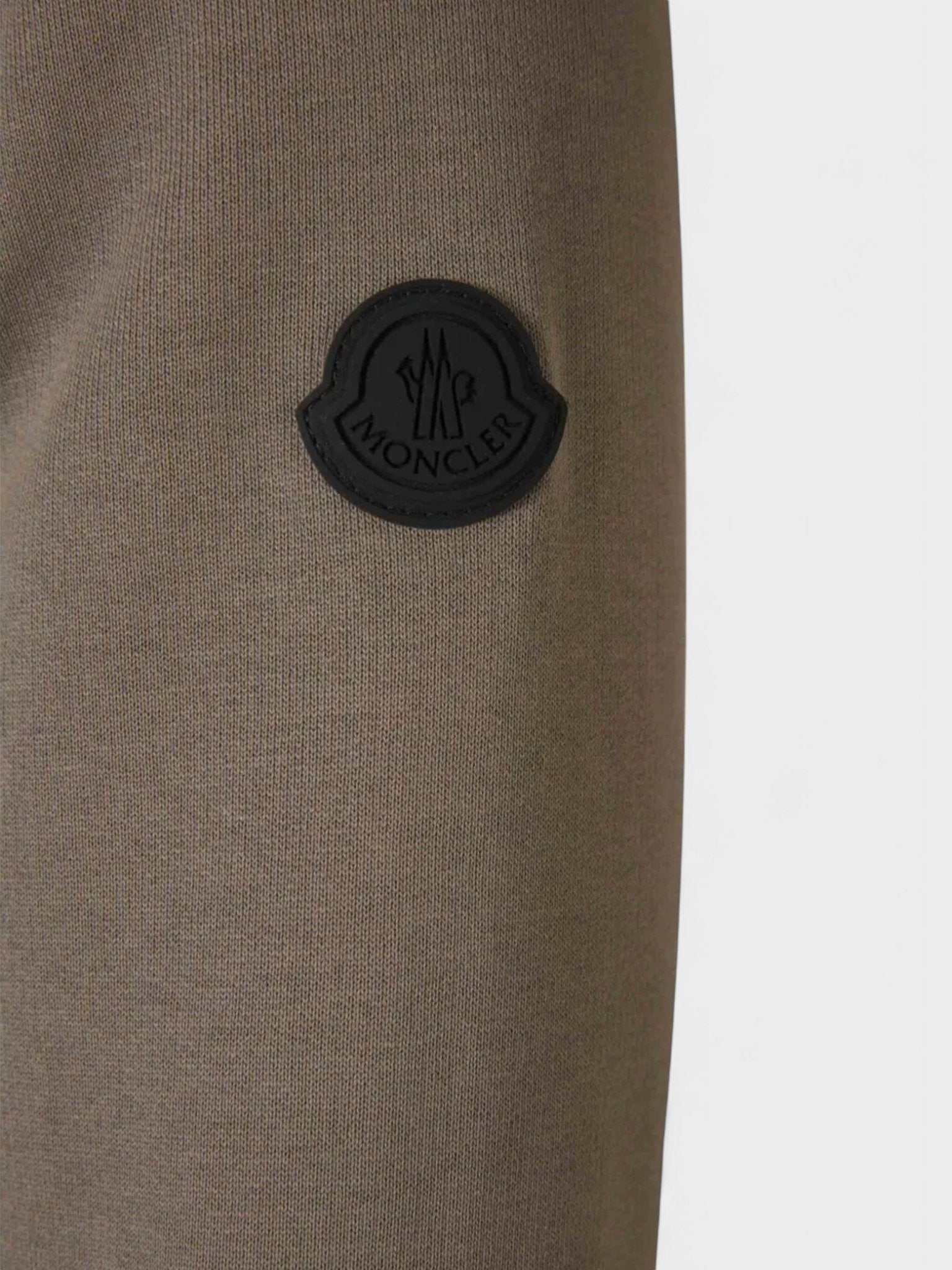 Moncler Chest Logo Hoodie Brown - Supplied FashionMoncler