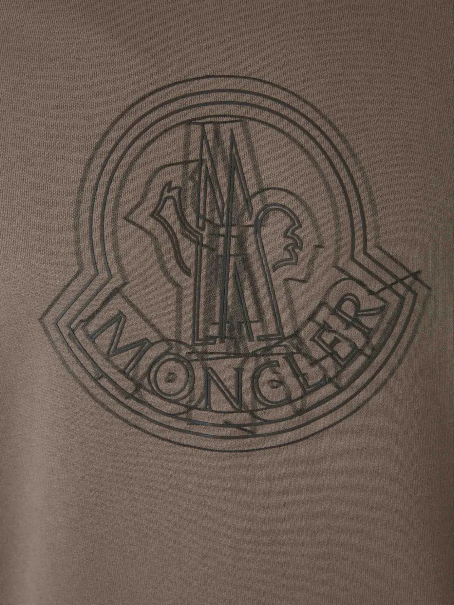 Moncler Chest Logo Hoodie Brown - Supplied FashionMoncler