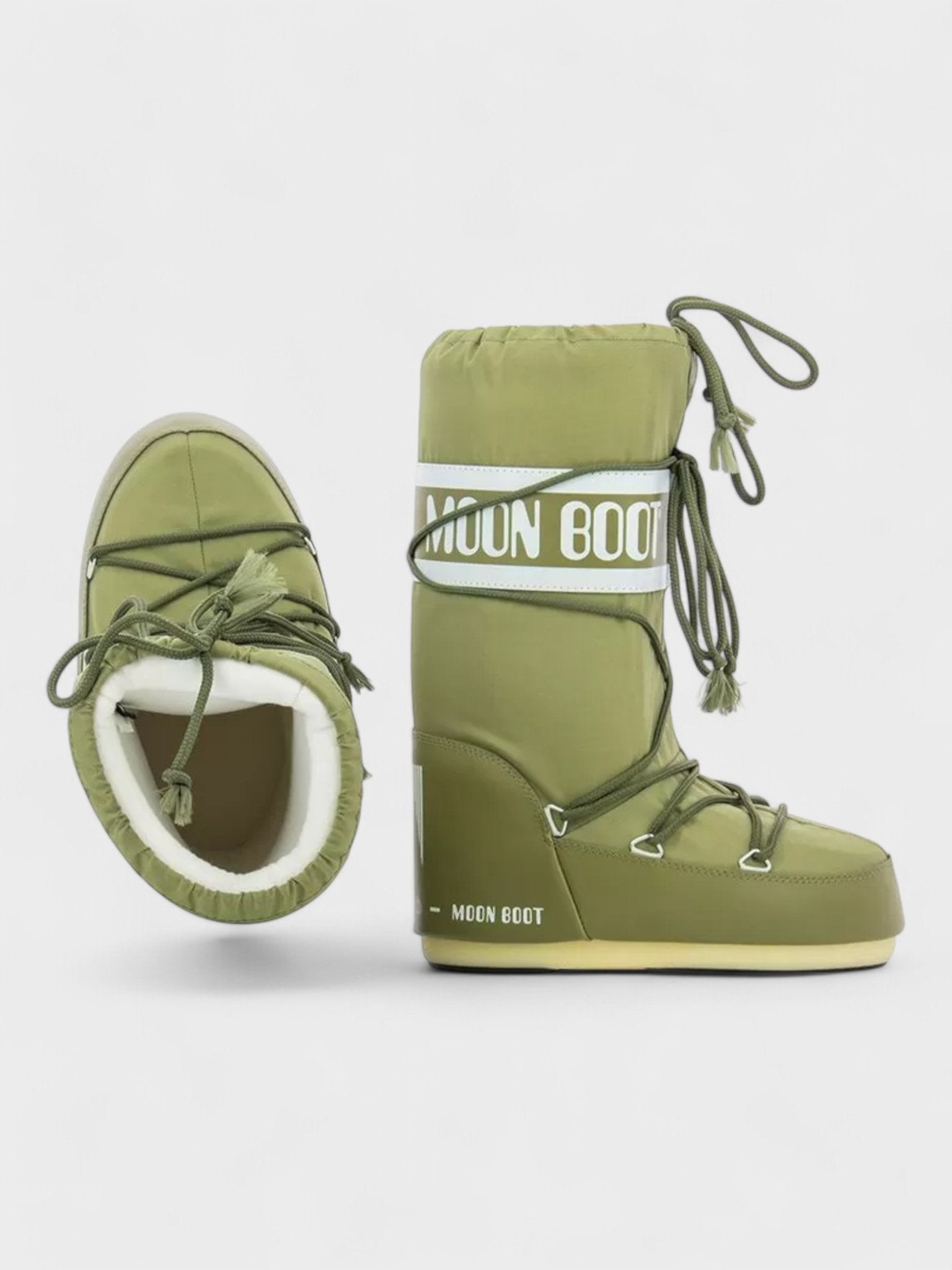 Moon Boot Icon Nylon Khaki Green - Supplied FashionPalm Angels