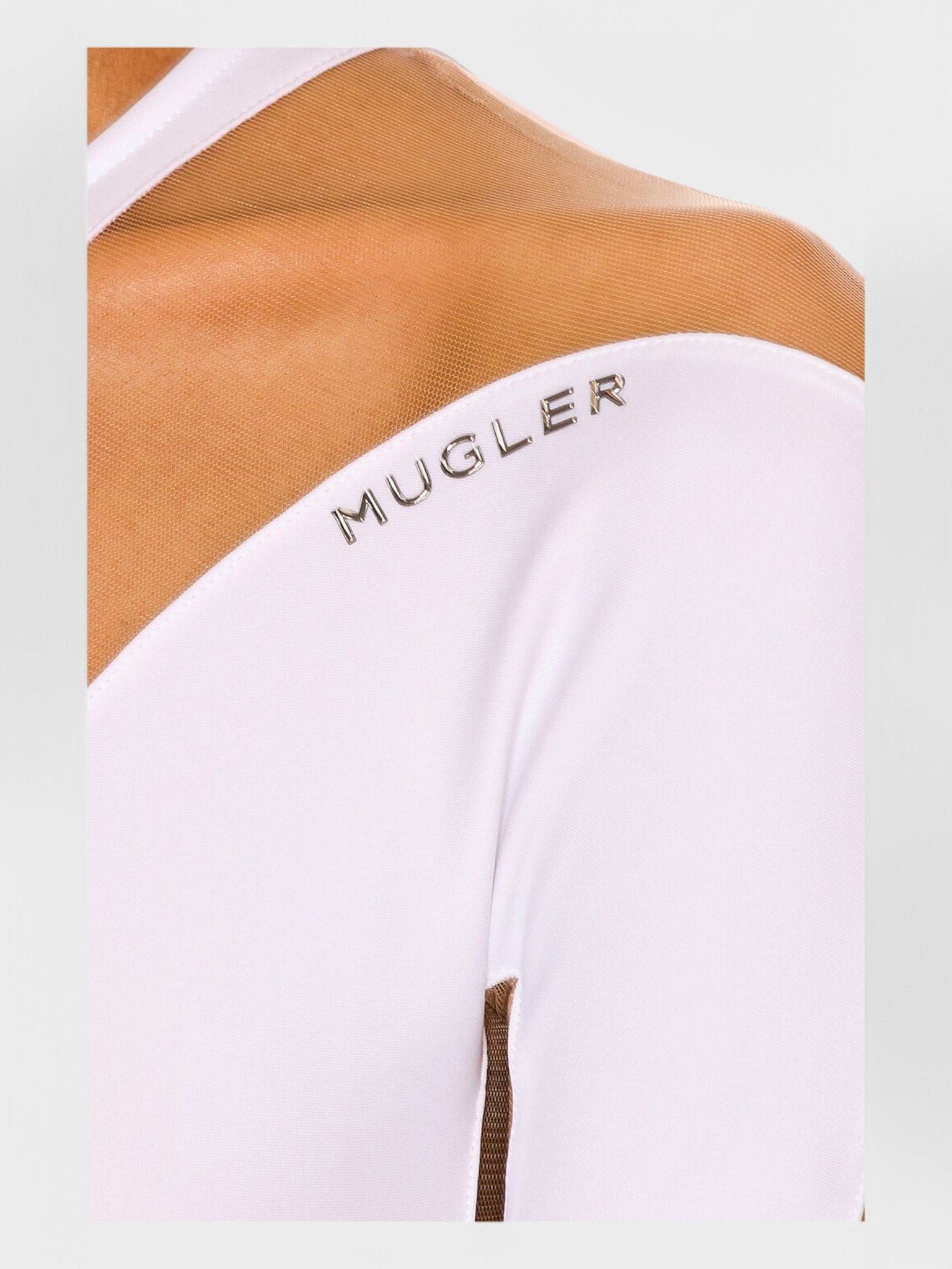 Mugler Bodysuit White Nude 01 - Supplied FashionMugler