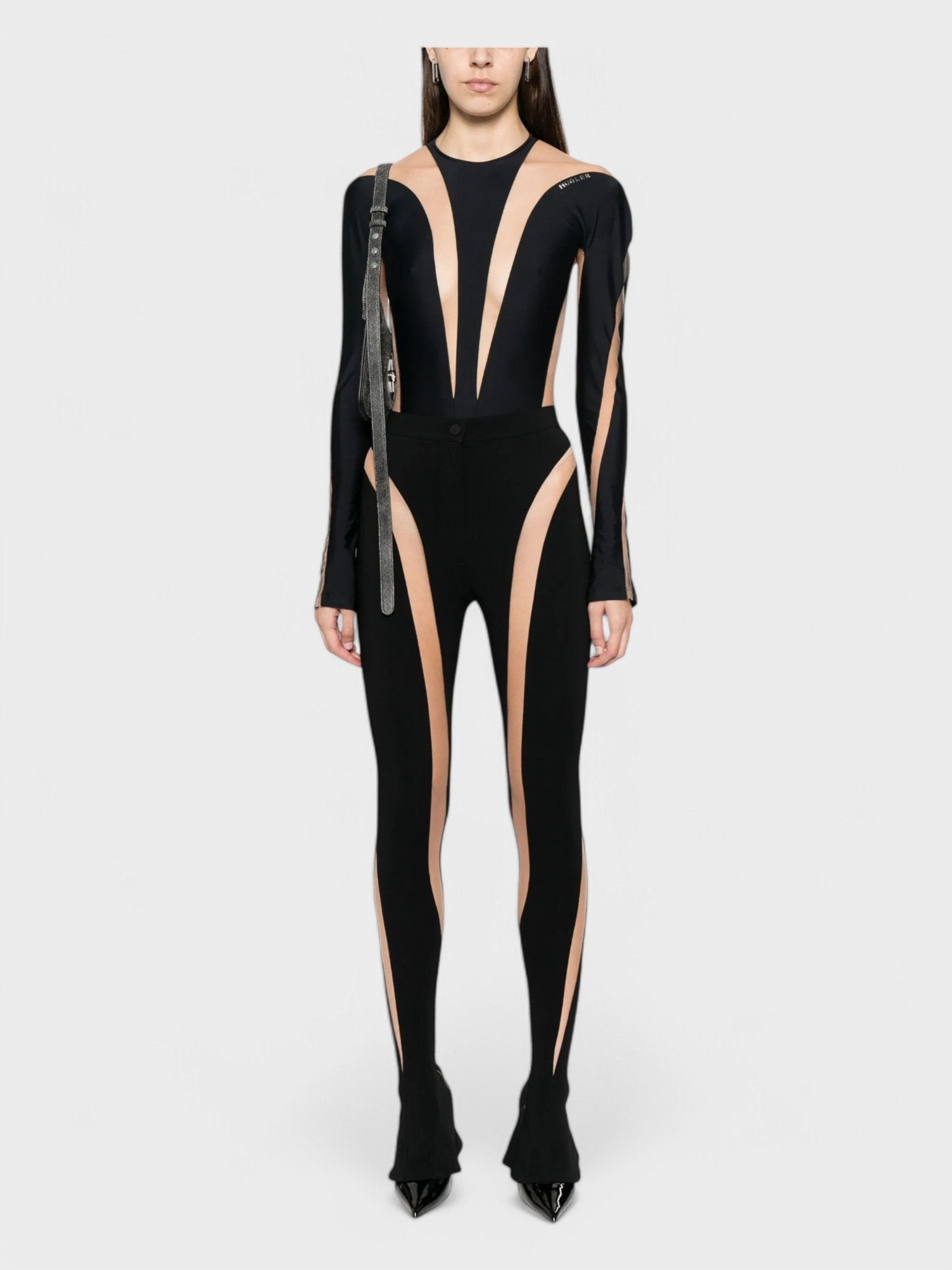 Mugler Illusion Bodysuit Black Nude 02 - Supplied FashionMugler