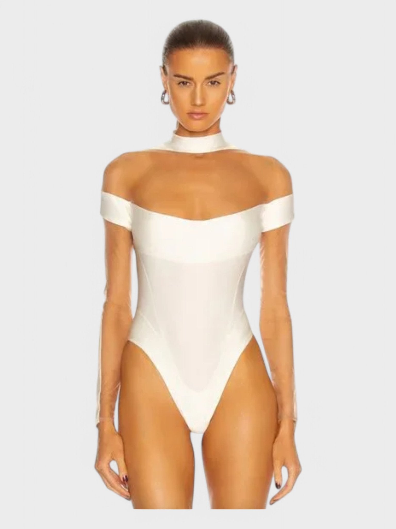 Mugler Illusion Bodysuit White - Supplied FashionMugler