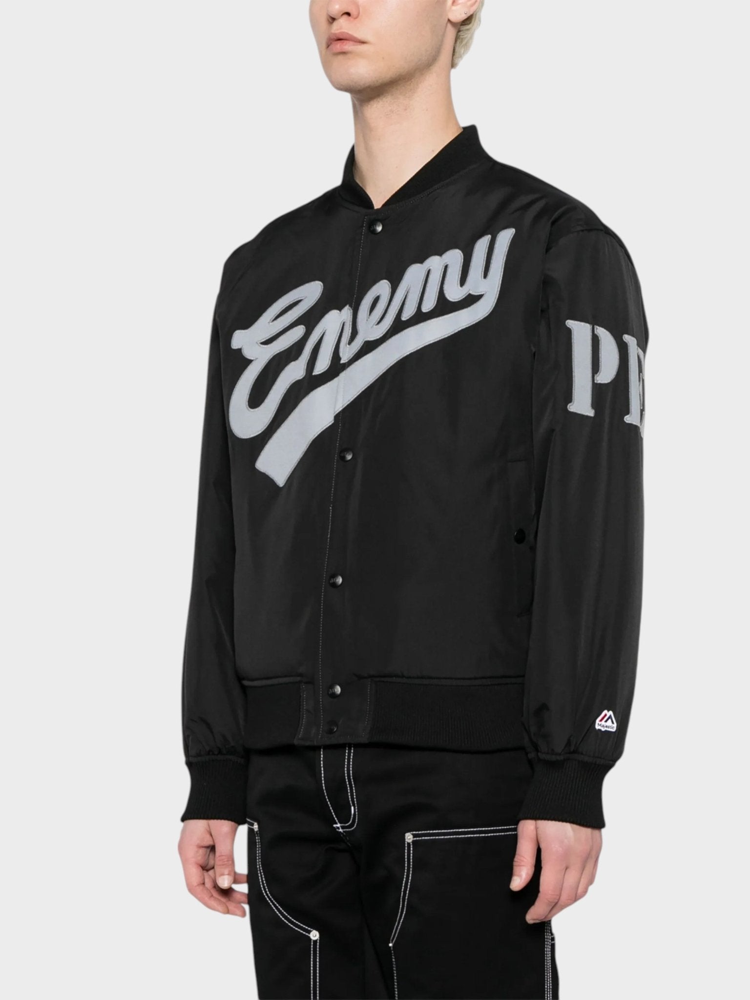 Neighborhood x Public Enemy x Majestic Baseball Jacket - Supplied FashionNeighborhood