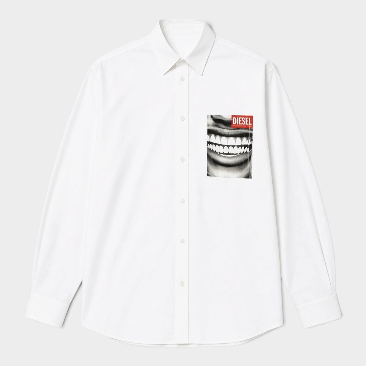 S-Mon Graphic Print Shirt Bright White