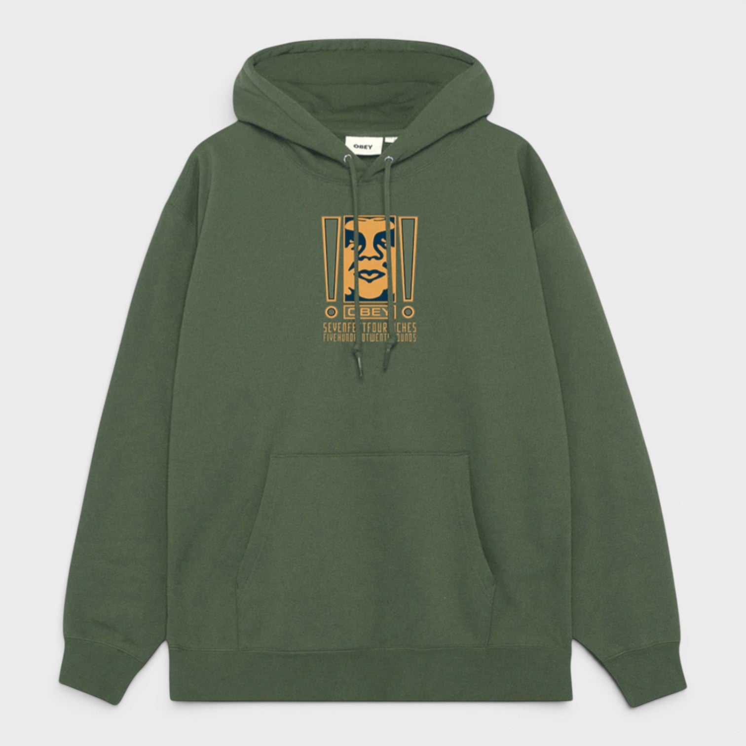 OBEY Double Exclamation Pullover Hoodie Moss Green - Supplied FashionOBEY