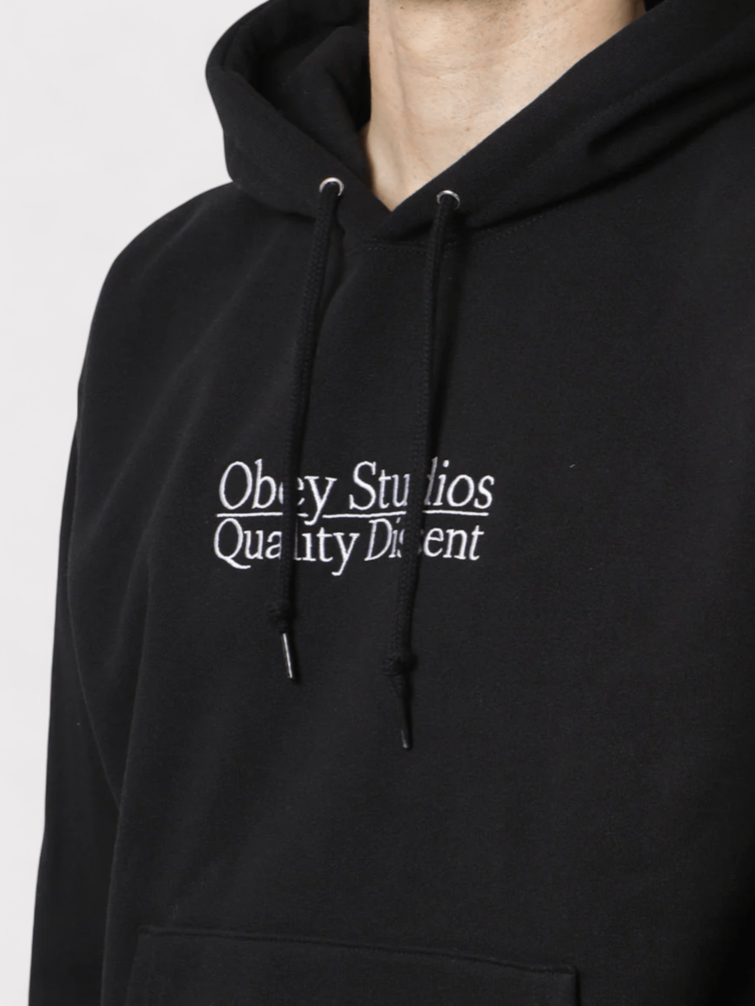 OBEY Quality Dissent Hoodie Black - Supplied FashionOBEY